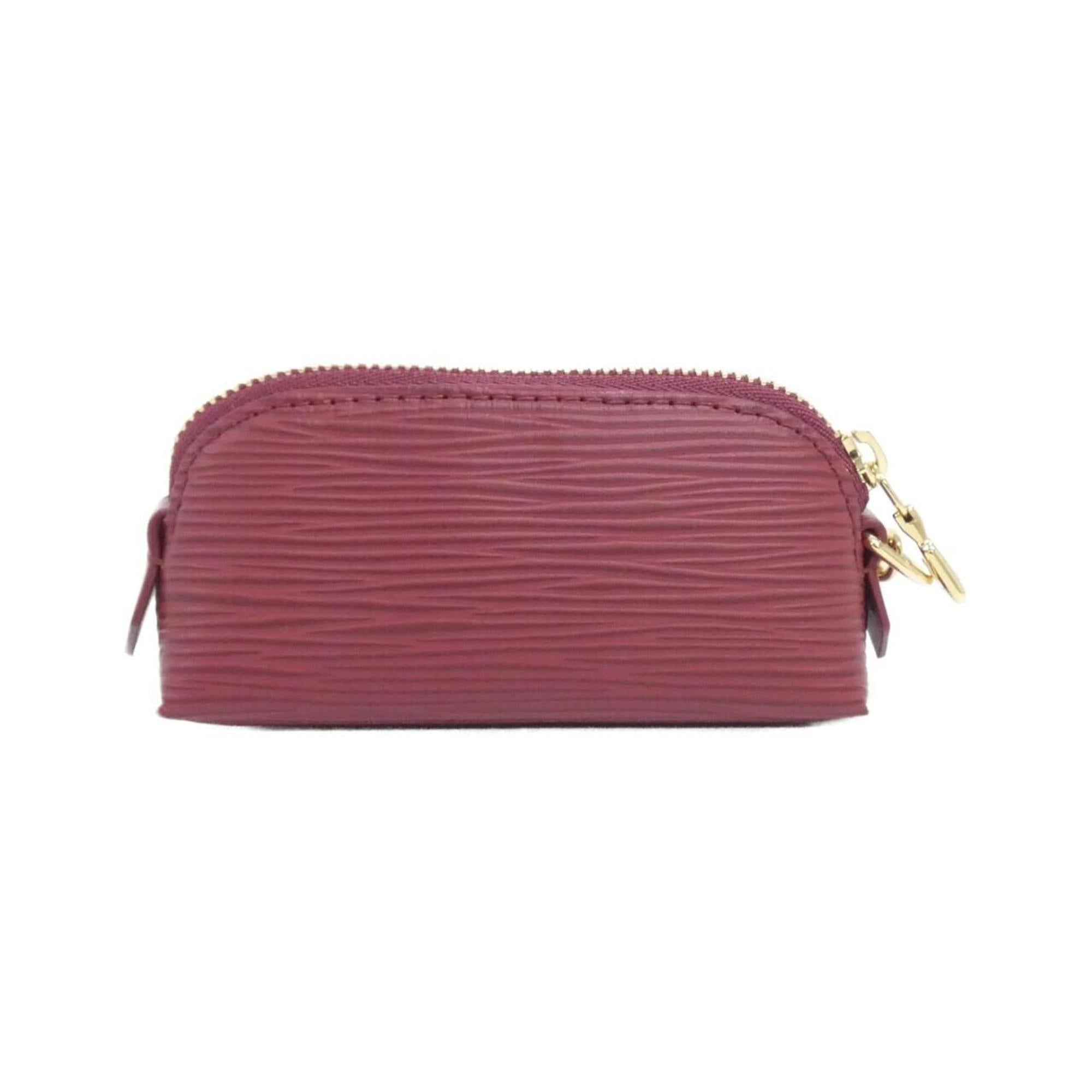 Louis Vuitton Red Color Leather Handbag Pouch (Pre-Owned)