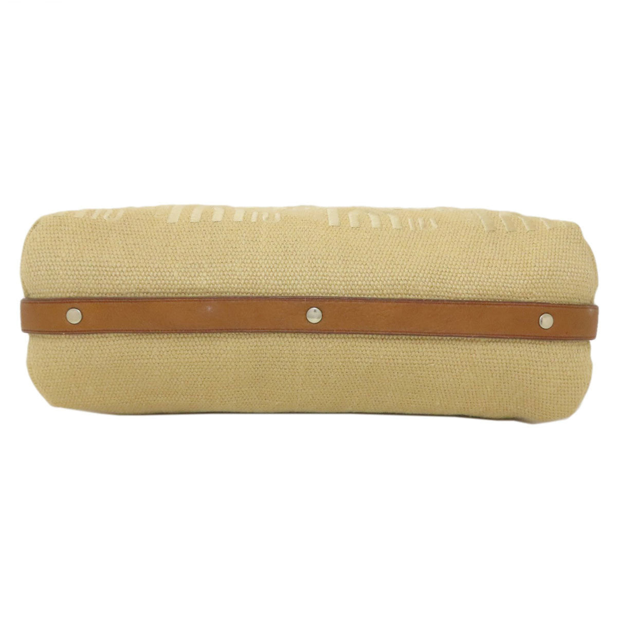 Miu Miu Brown Canvas Shoulder Bag (Pre-Owned)