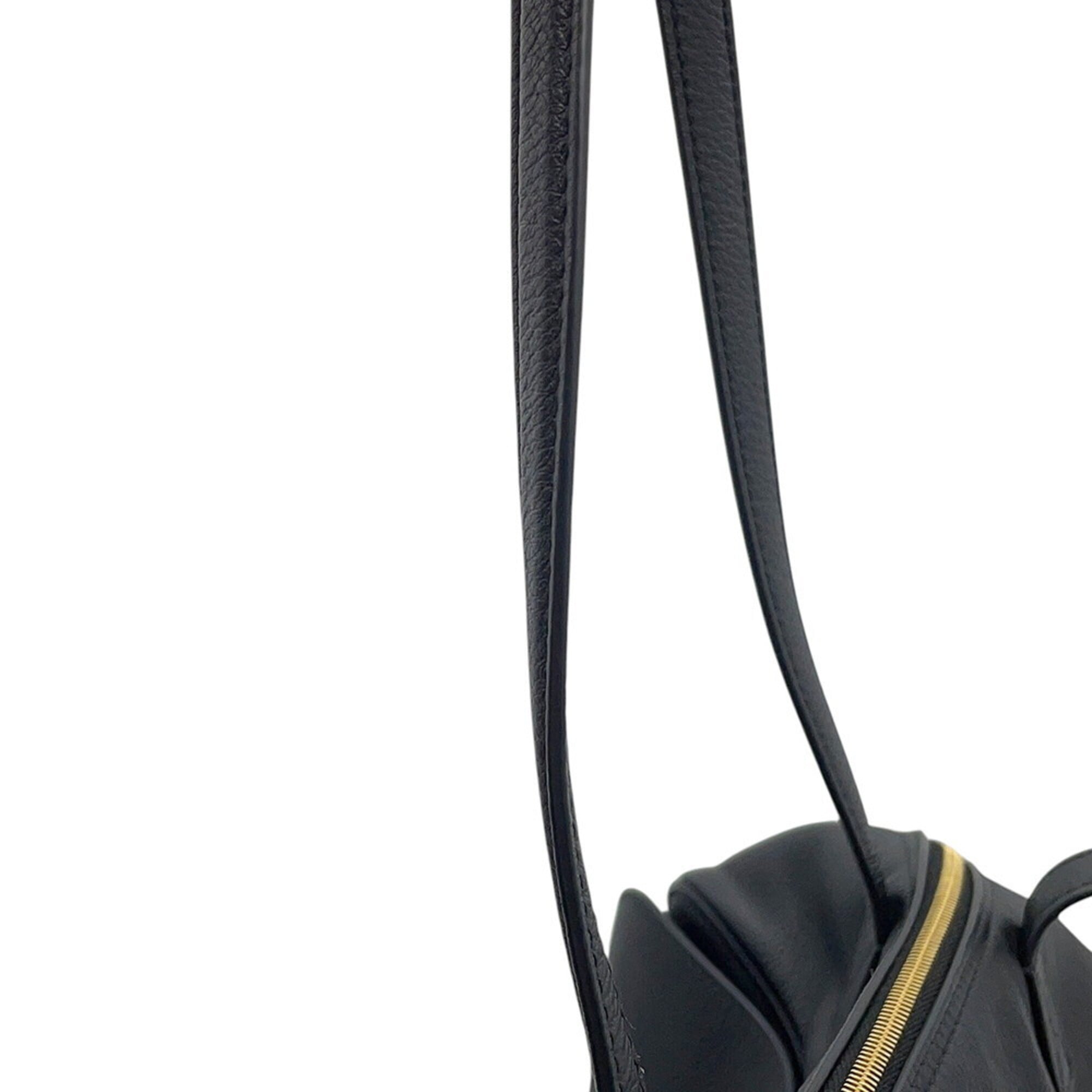 Balenciaga Black Leather Handbag Shoulder Bag (Pre-Owned)