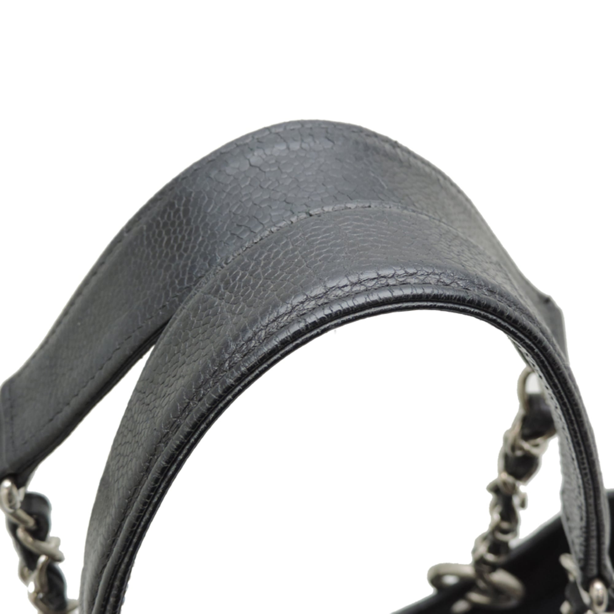 Chanel Black Grained Calfskin Tote Bag (Pre-Owned)