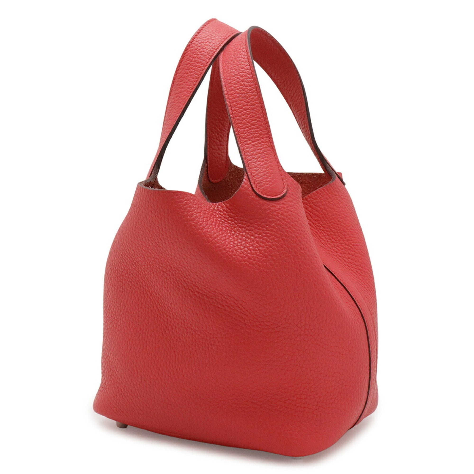 Hermes Pink Taurillon Clemence Leather Handbag Tote Bag (Pre-Owned)