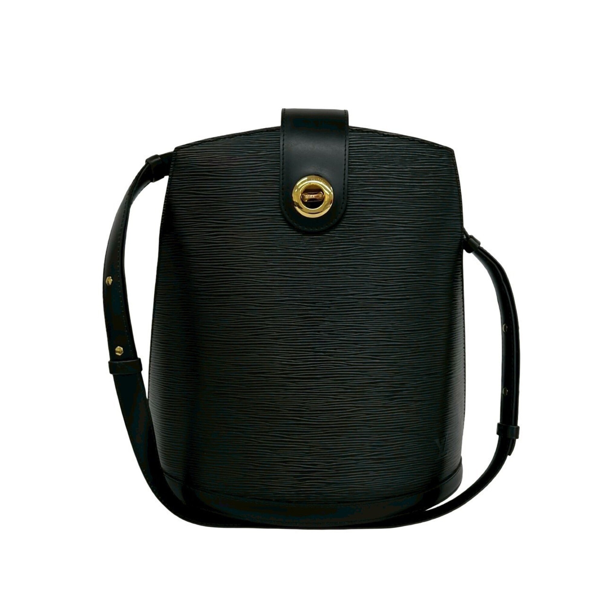 Louis Vuitton Black Leather Shoulder Bag (Pre-Owned)
