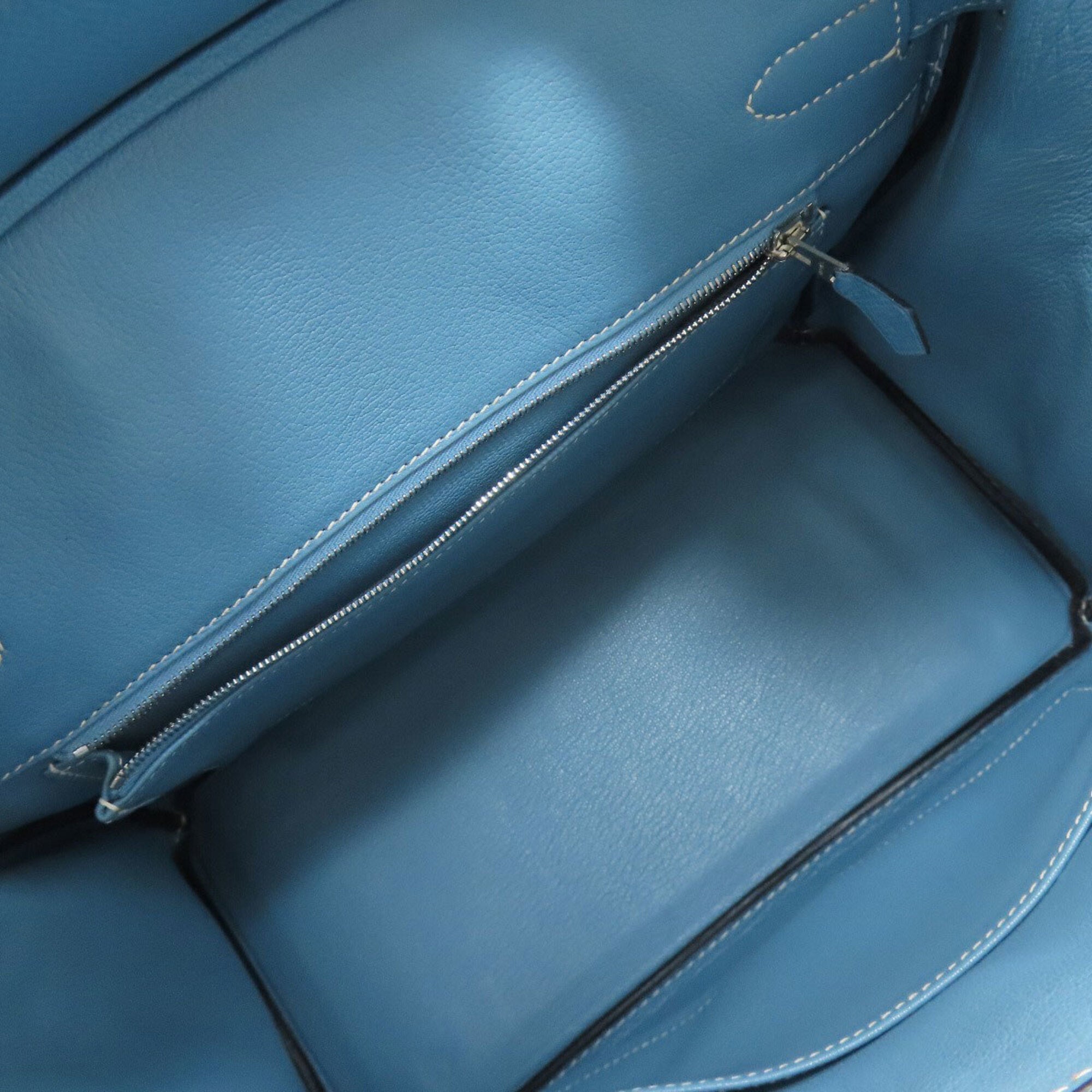 Hermes Blue Jean Epsom Leather Handbag (Pre-Owned)