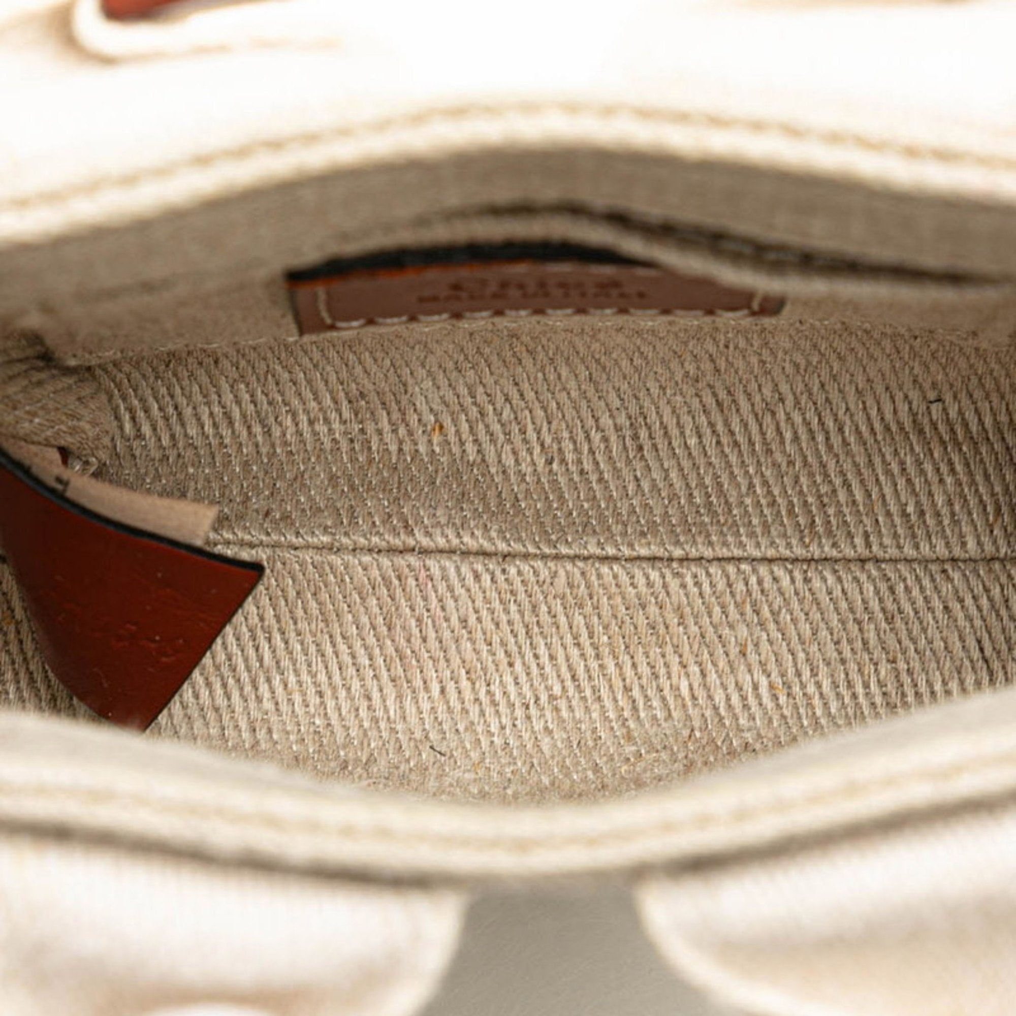 Chloé Beige Canvas Leather Handbag Shoulder Bag (Pre-Owned)