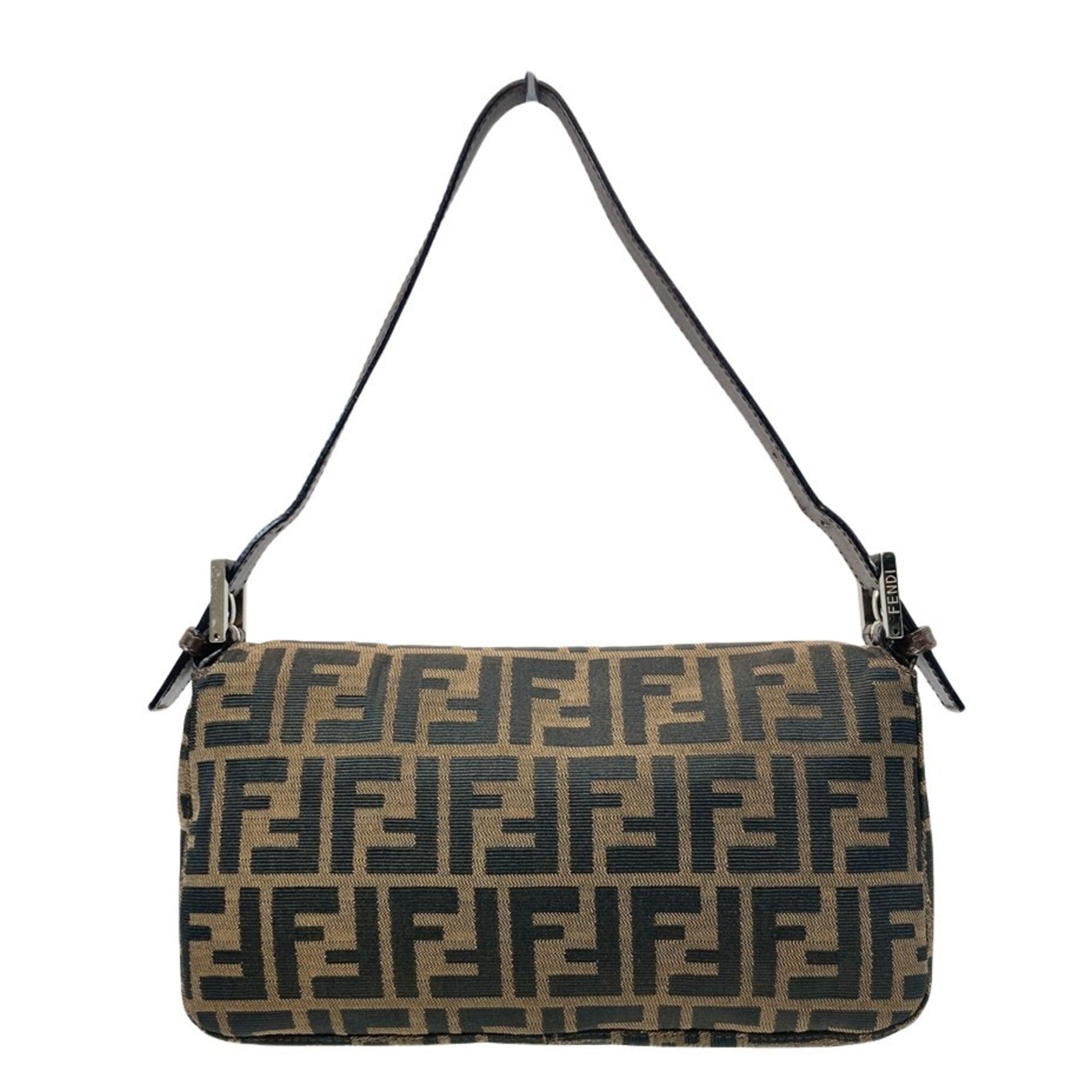 Fendi Brown Canvas Shoulder Bag (Pre-Owned)