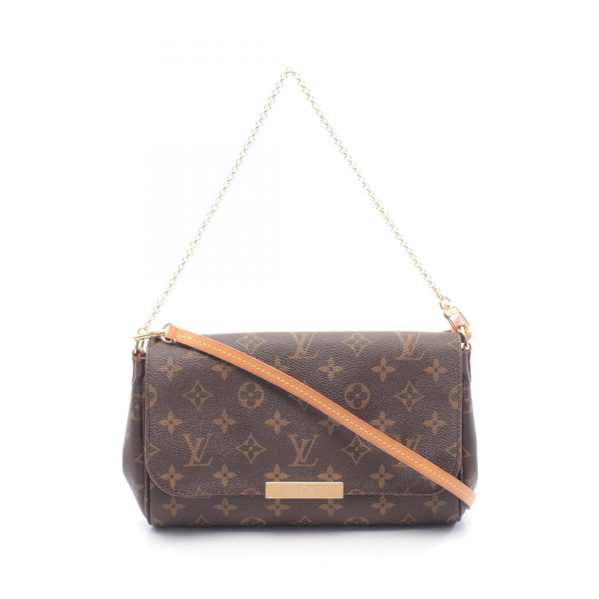 Louis Vuitton Brown Monogram Coated Canvas Leather Handbag Pouch (Pre-Owned)