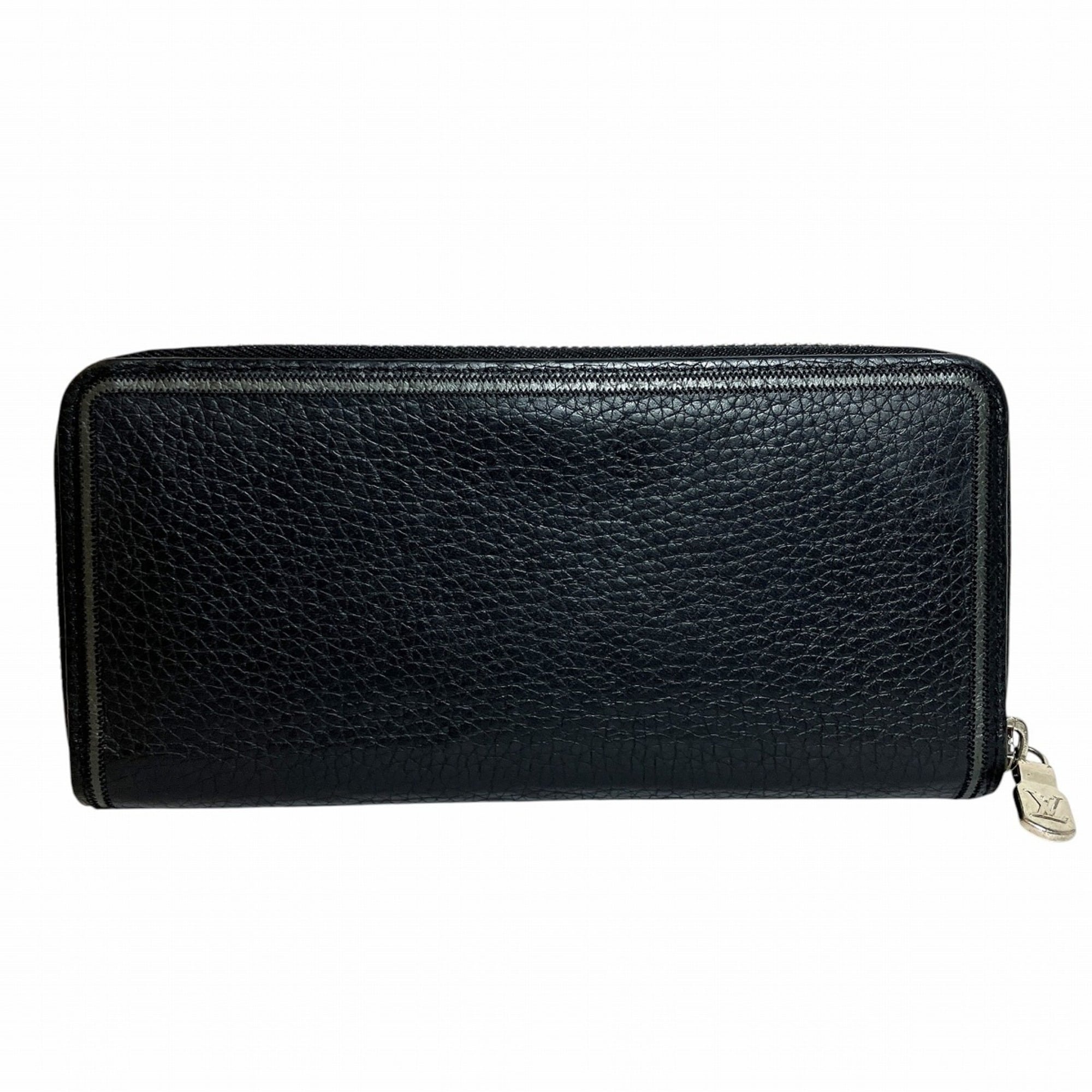 Louis Vuitton Black Leather Coin Purse/Coin Case (Pre-Owned)