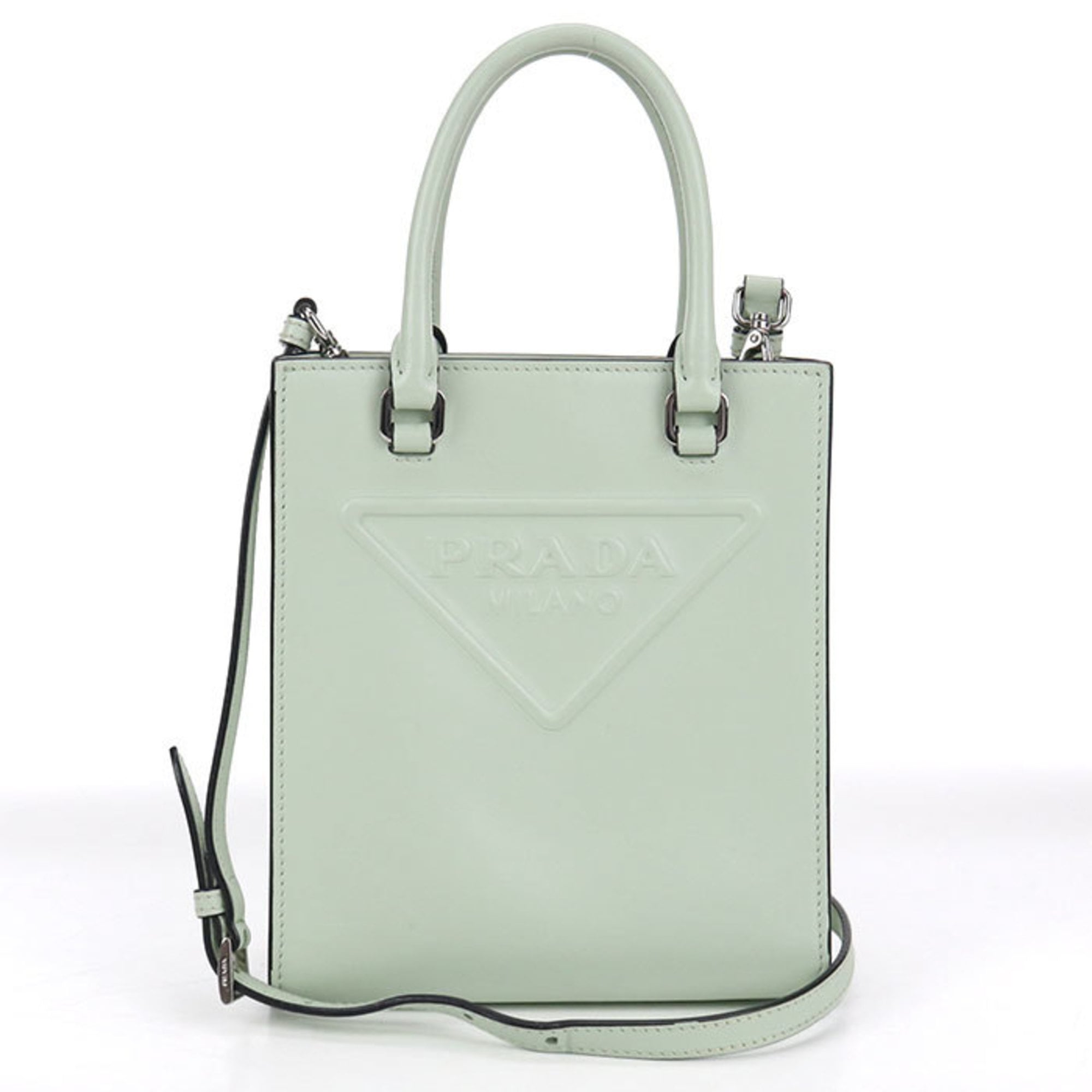Prada Green Leather Handbag (Pre-Owned)