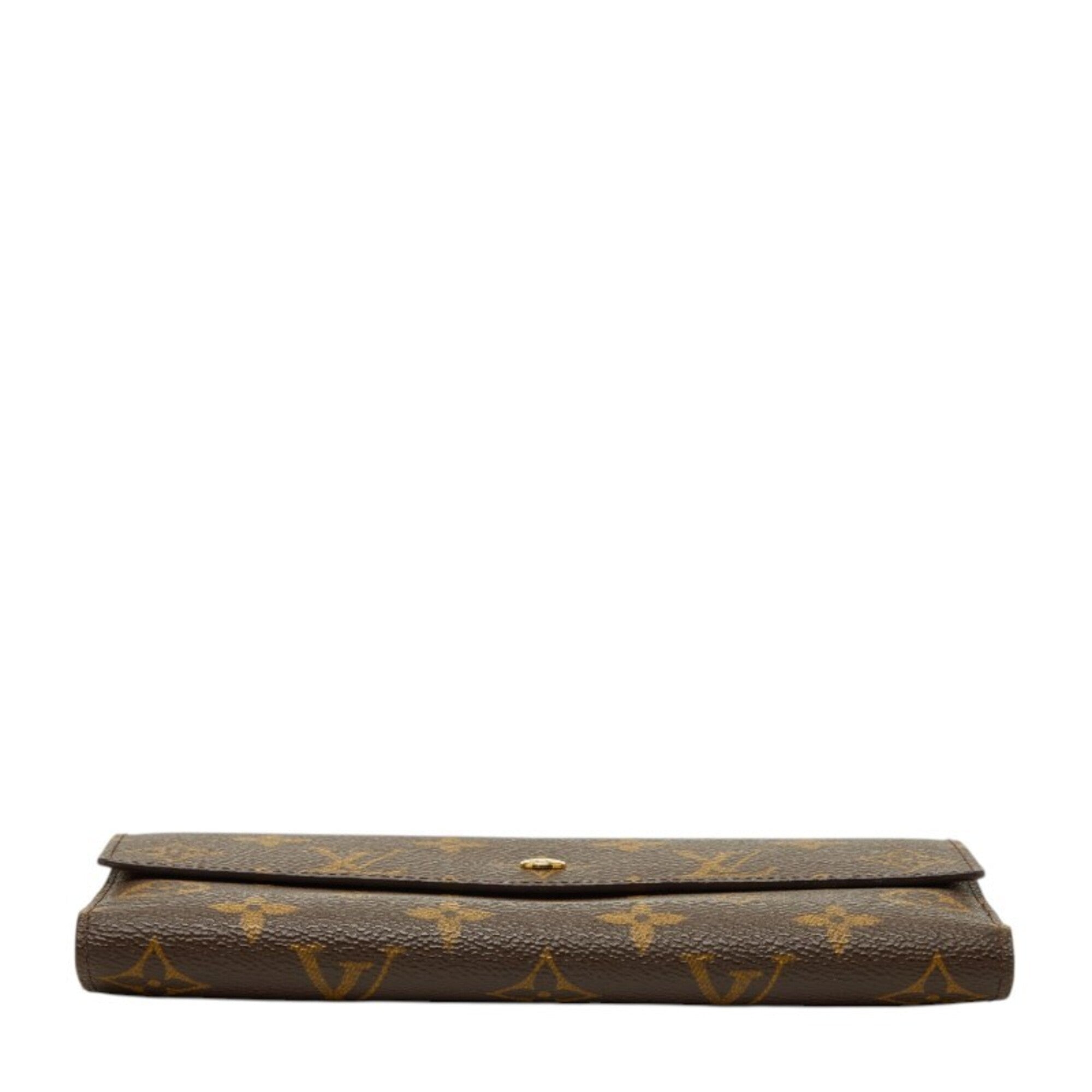 Louis Vuitton Brown Pvc Leather Long Wallet (Bi-Fold) (Pre-Owned)