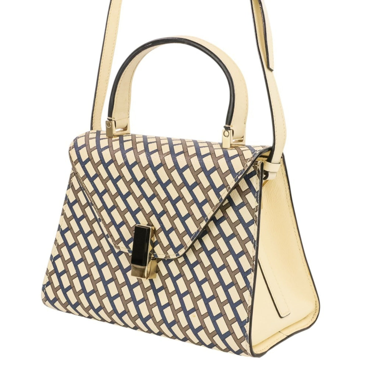 Valextra Multi-Color White Handbag Shoulder Bag (Pre-Owned)