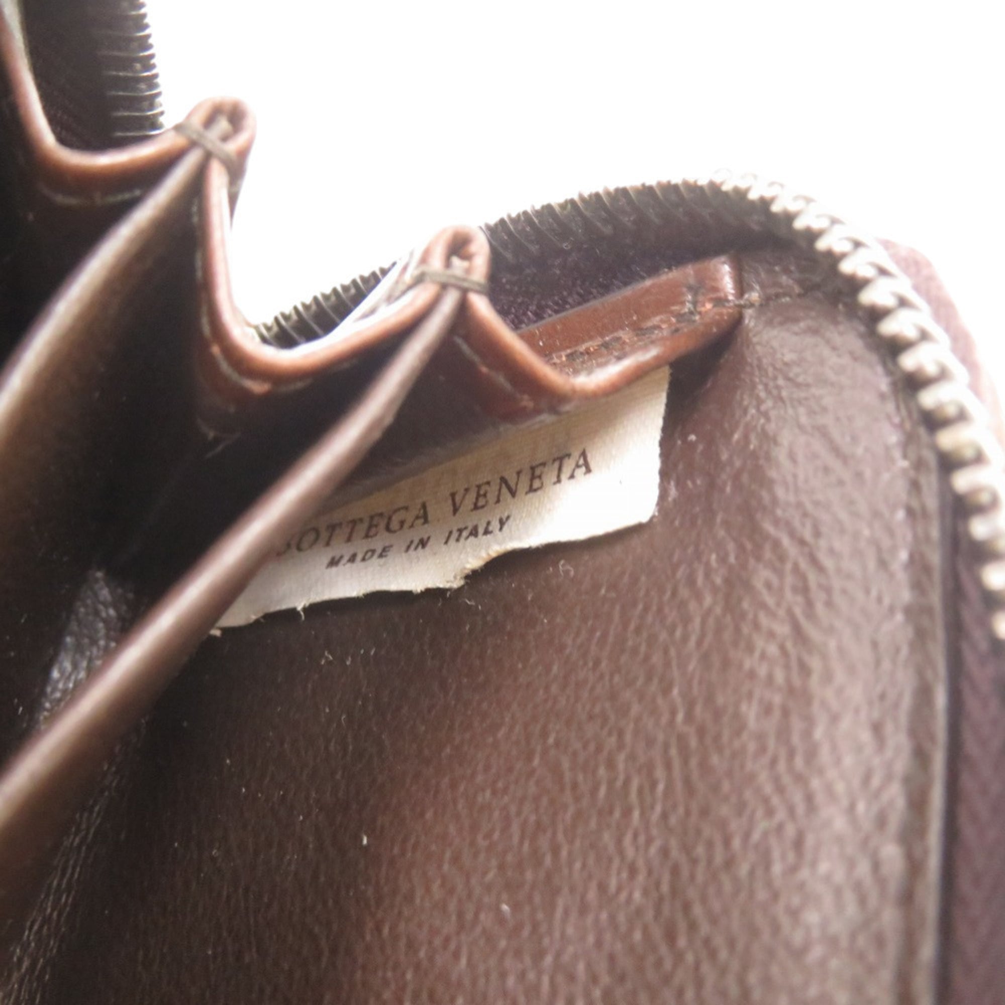 Bottega Veneta Brown Leather Coin Purse/Coin Case (Pre-Owned)