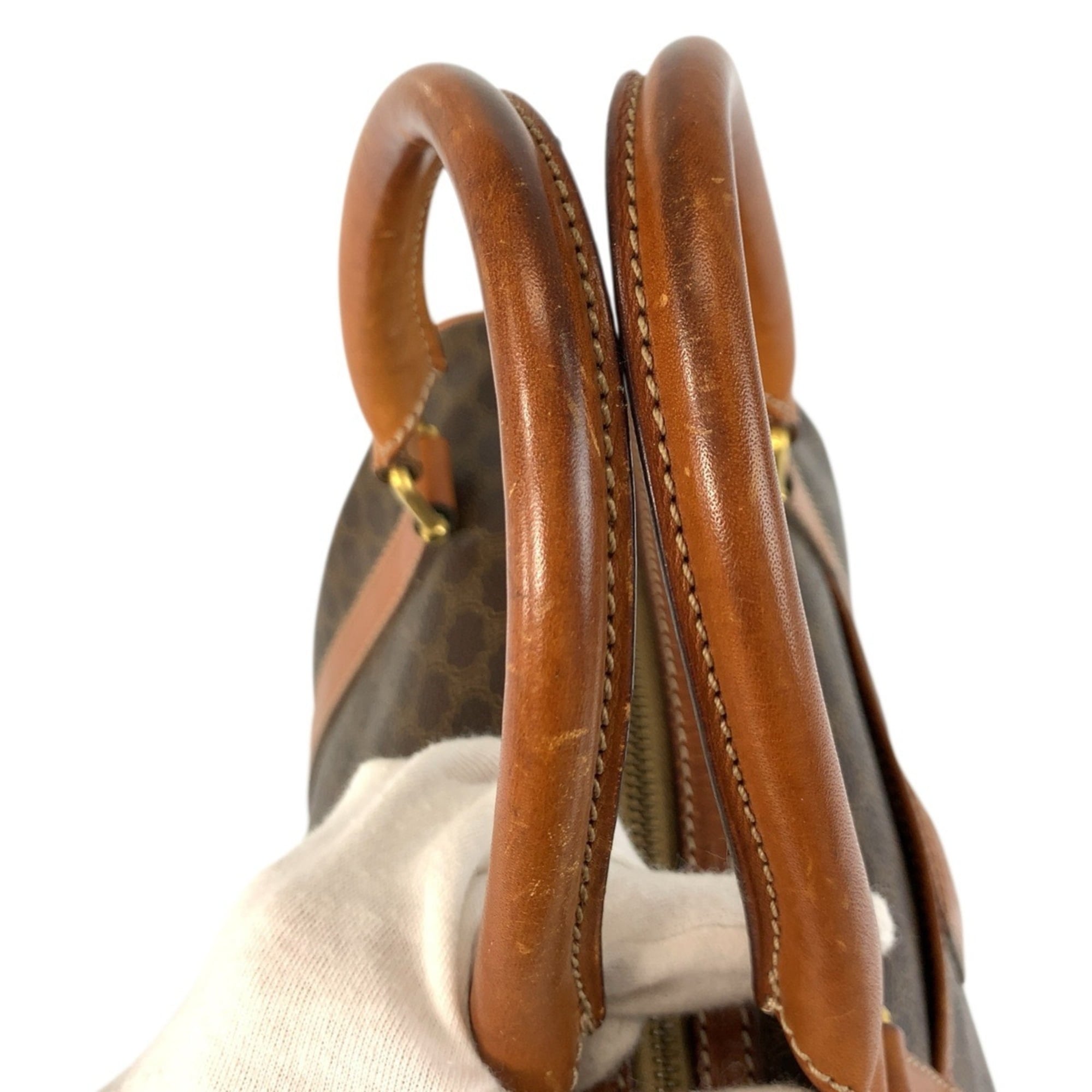 Celine Brown Pvc Leather Boston Bag Handbag (Pre-Owned)