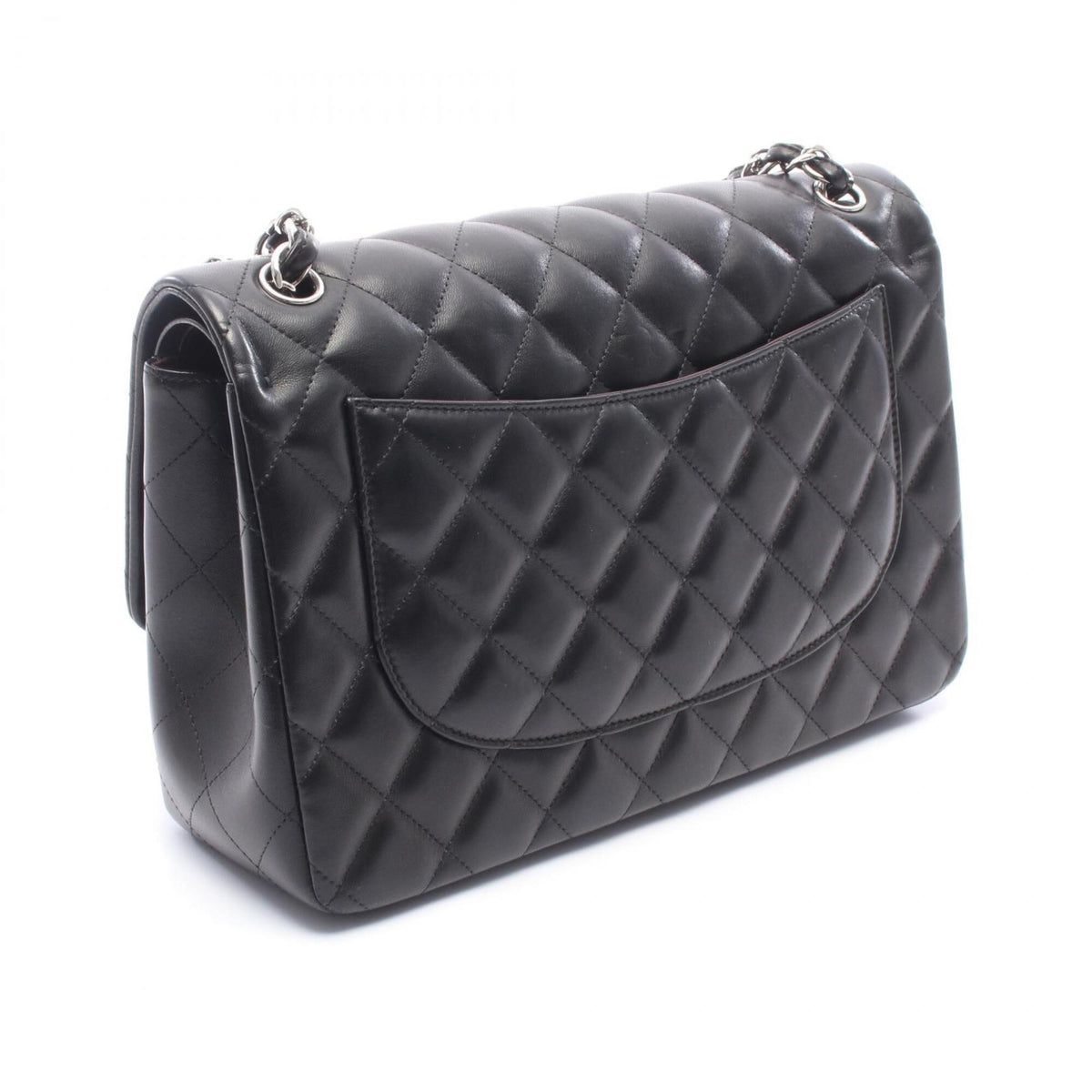 Chanel Black Leather Handbag Shoulder Bag (Pre-Owned)