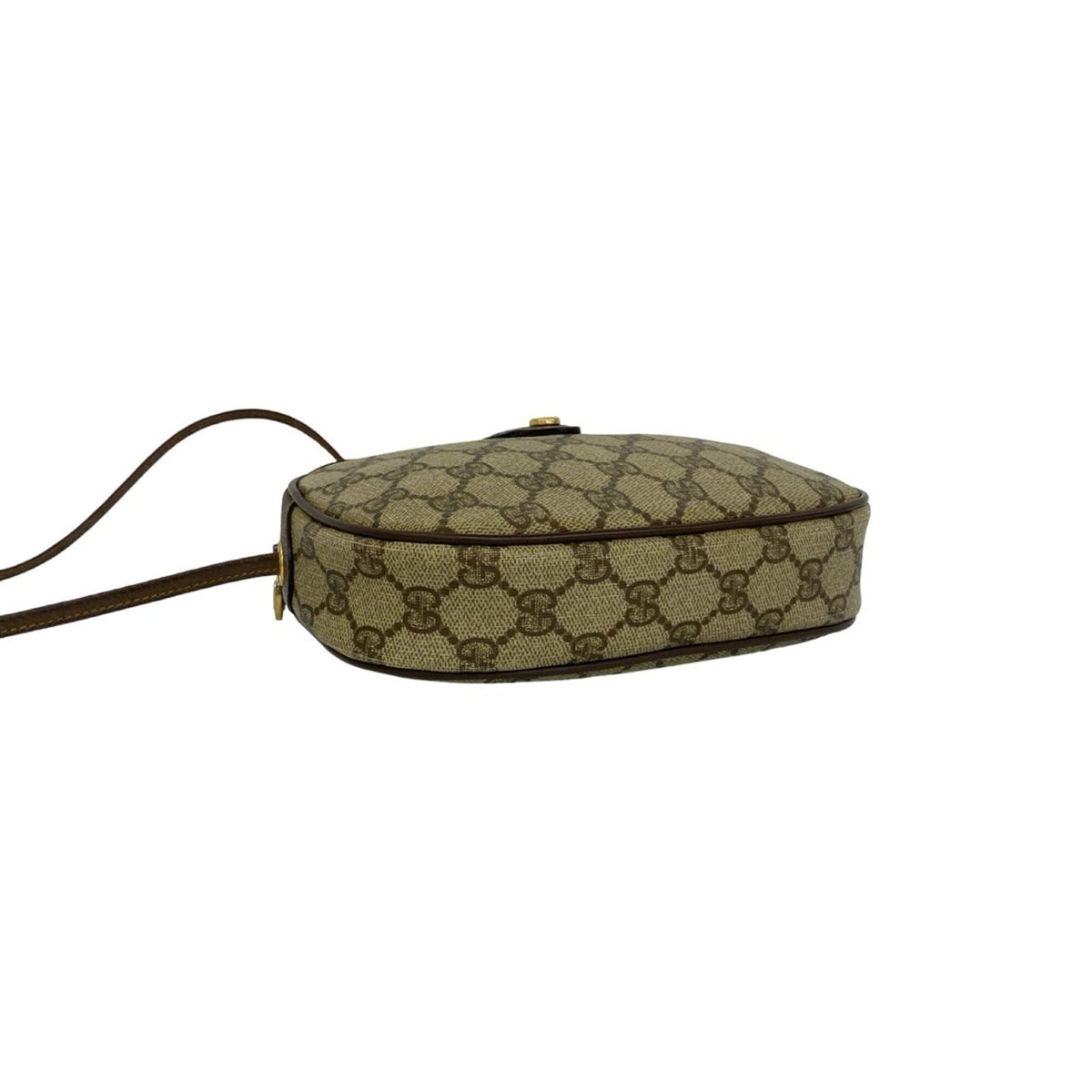 Gucci Brown Green Red Color Leather Pvc Pochette Shoulder Bag (Pre-Owned)