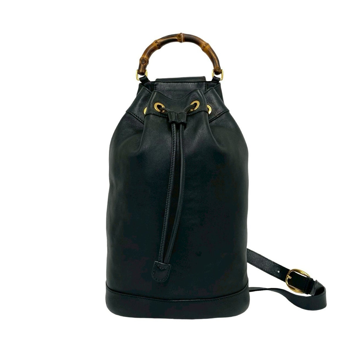 Gucci Black Leather Shoulder Bag Sling Bag (Pre-Owned)