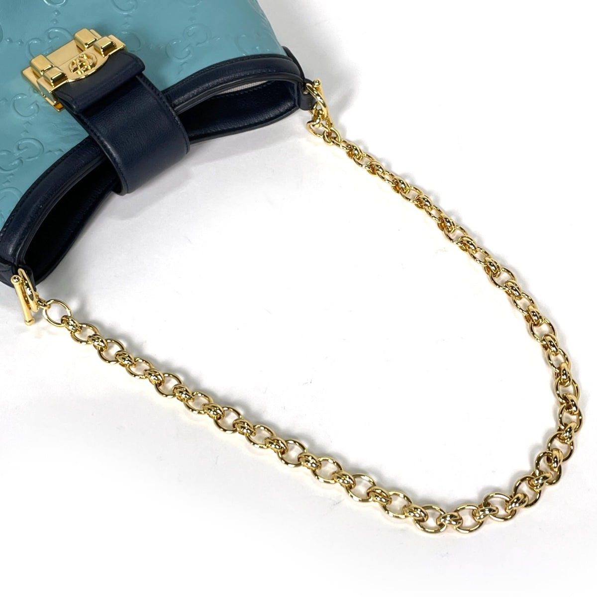 Gucci Blue Leather Handbag (Pre-Owned)