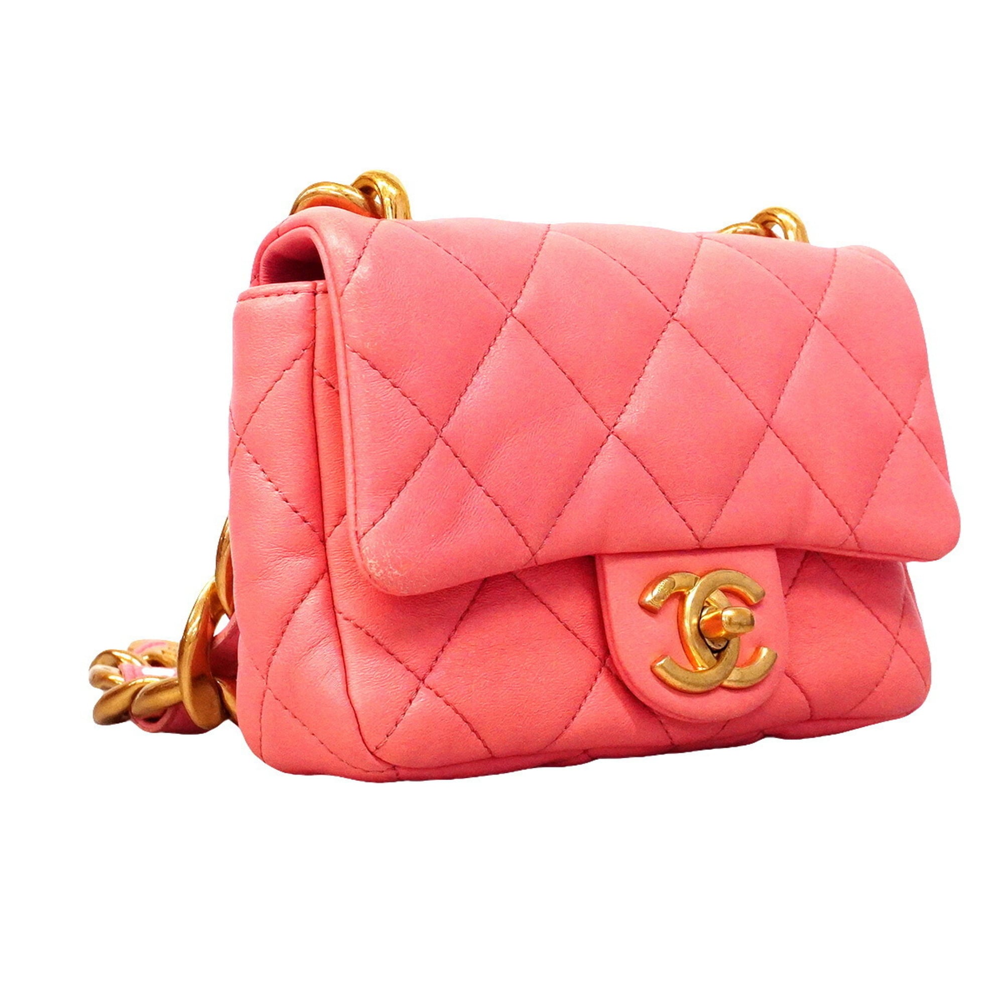 Chanel Pink Leather Shoulder Bag (Pre-Owned)