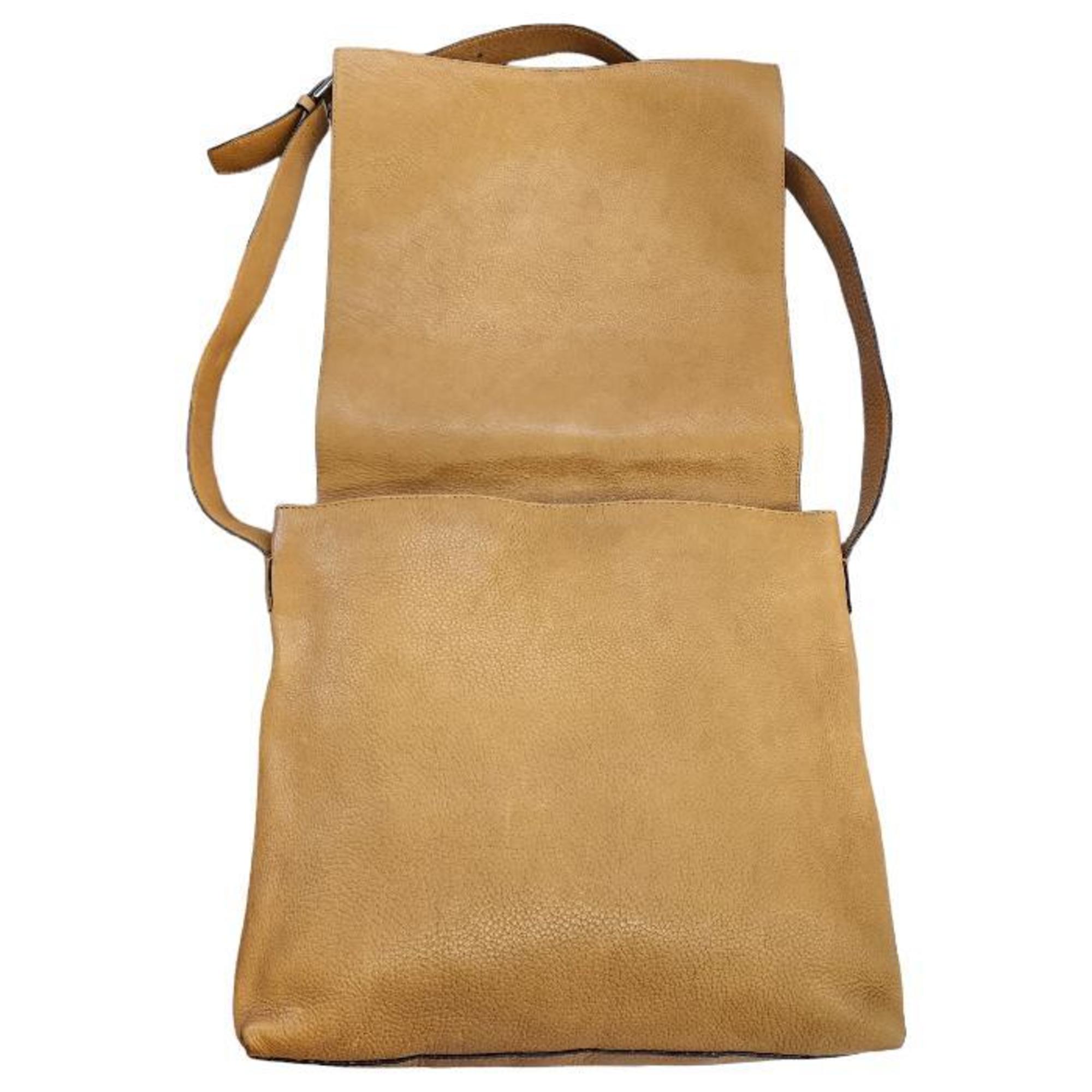 Celine Brown Yellow Leather Shoulder Bag (Pre-Owned)