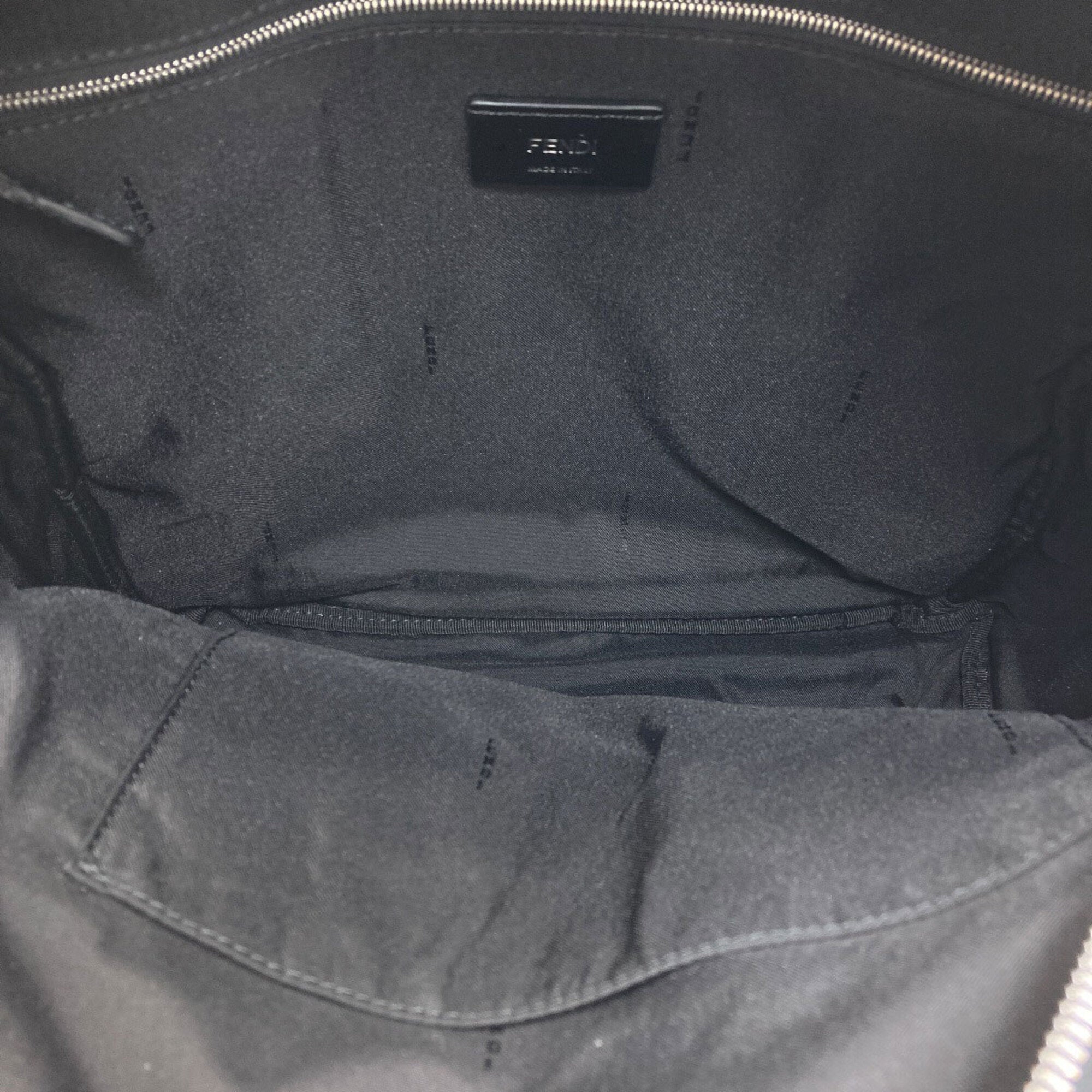 Fendi Black Leather Backpack (Pre-Owned)