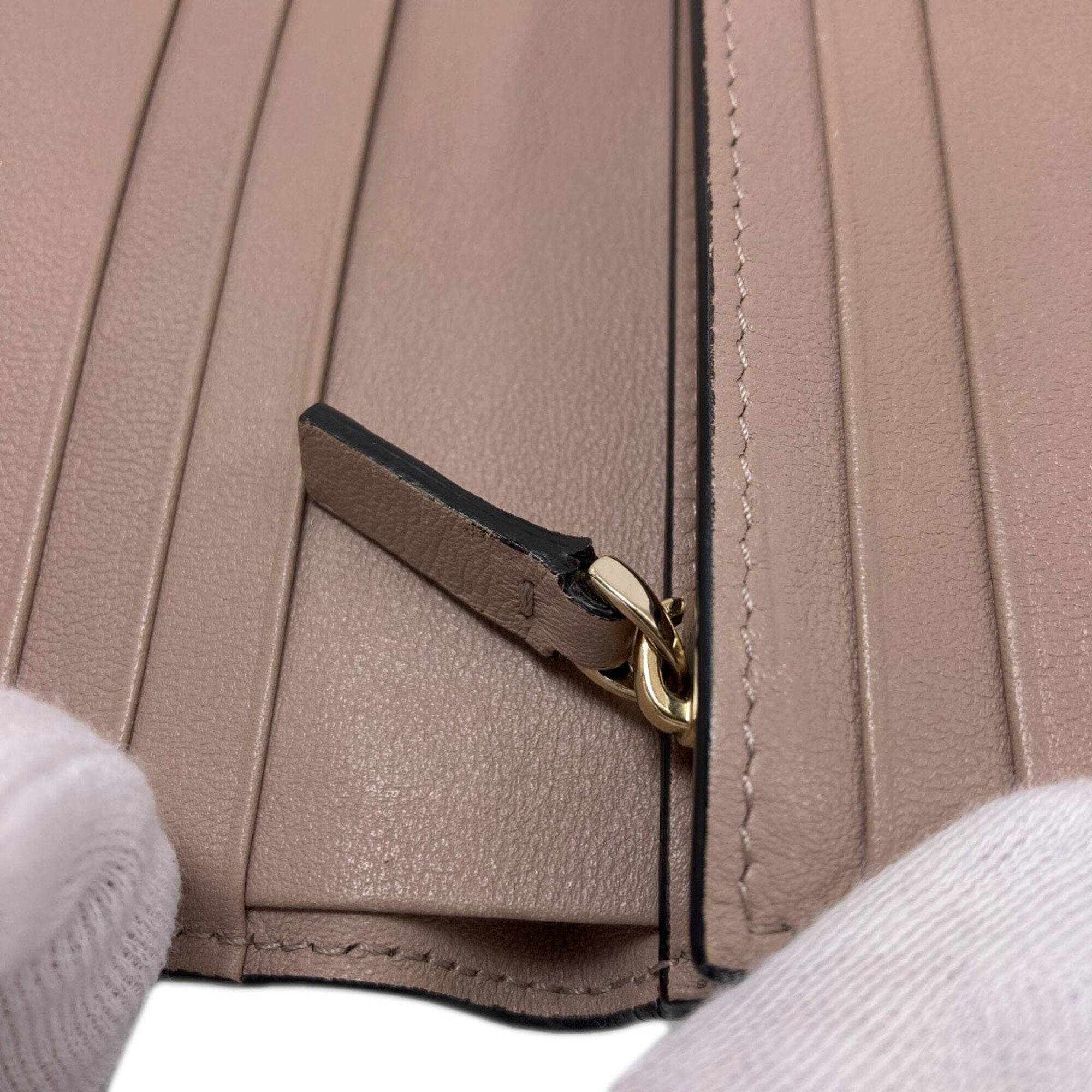 Valentino Beige Leather Wallet (Bi-Fold) (Pre-Owned)