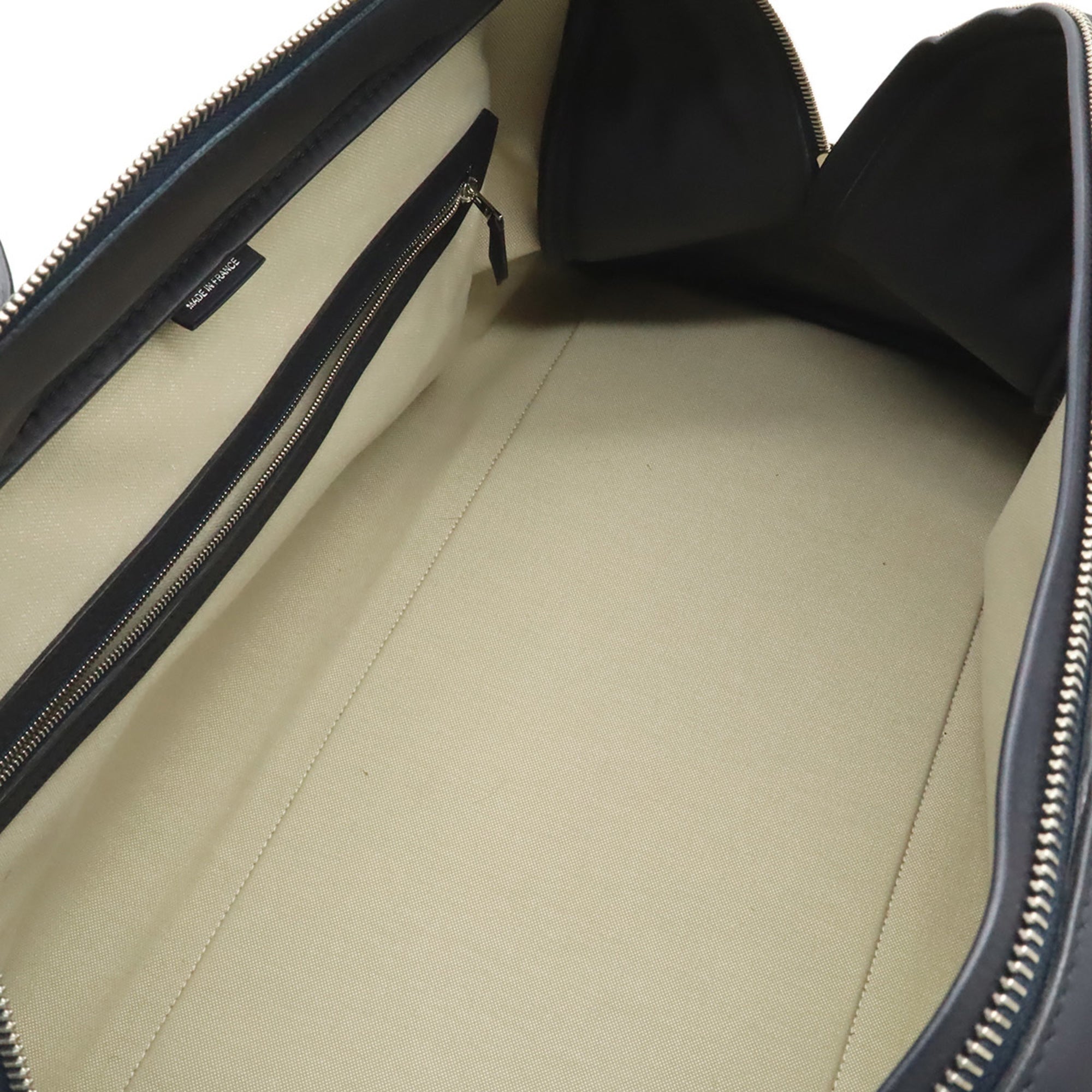 Hermes Blue Indigo Toile H Boston Bag (Pre-Owned)