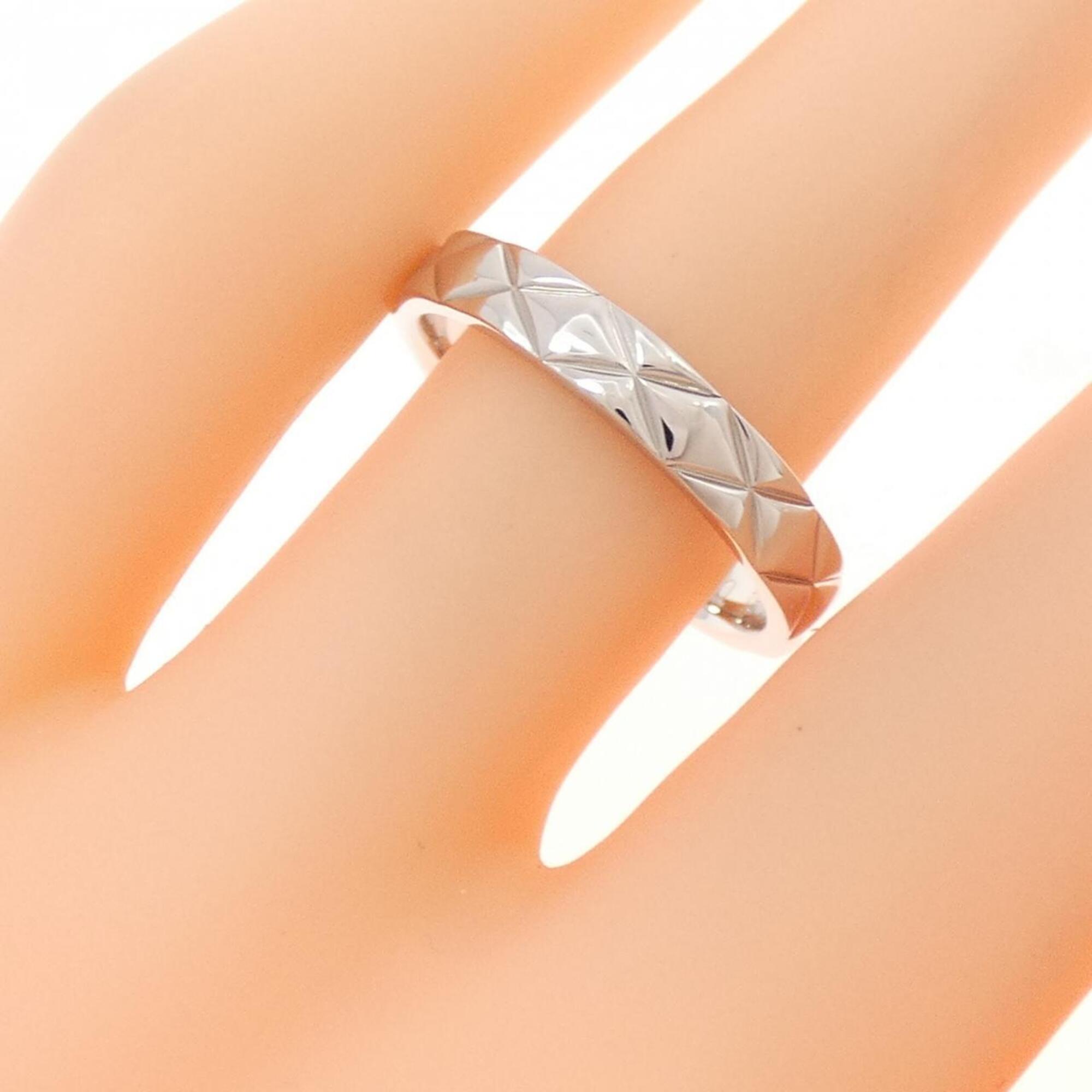 Chanel Platinum Platinum 950 Band Ring (Pre-Owned)