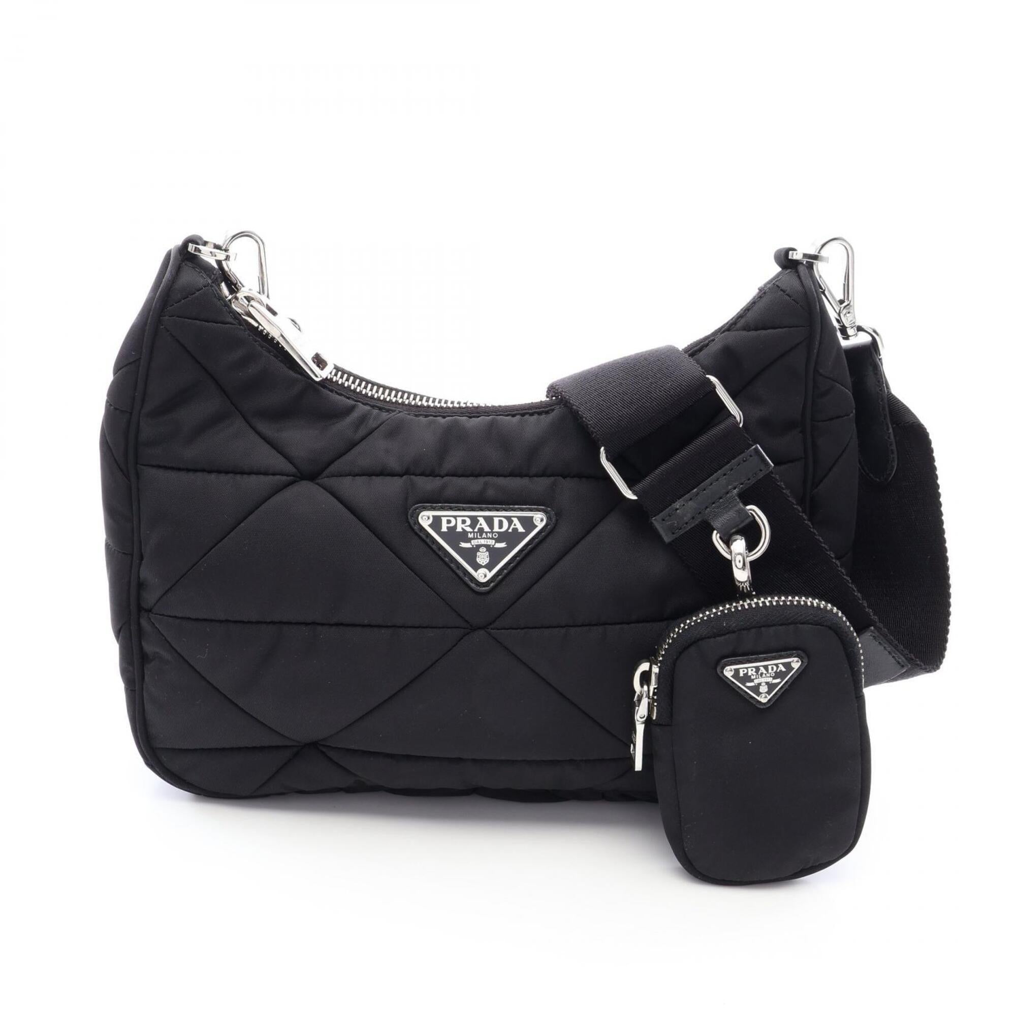 Prada Black Nylon Handbag Shoulder Bag (Pre-Owned)
