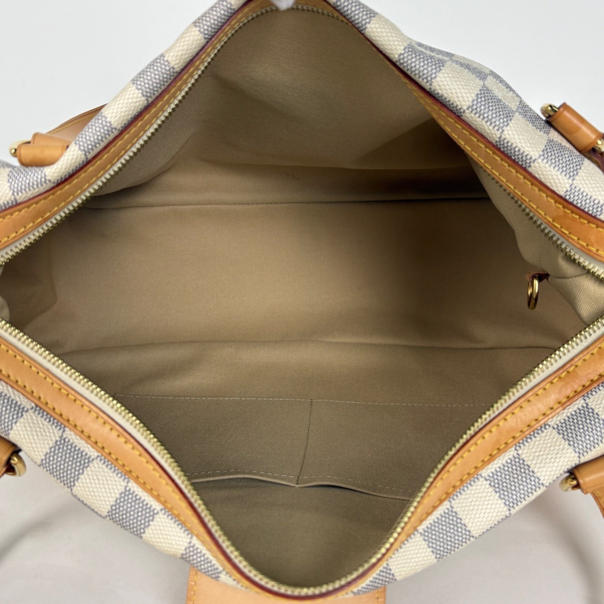 Louis Vuitton White Damier Azur Handbag Shoulder Bag Tote Bag (Pre-Owned)