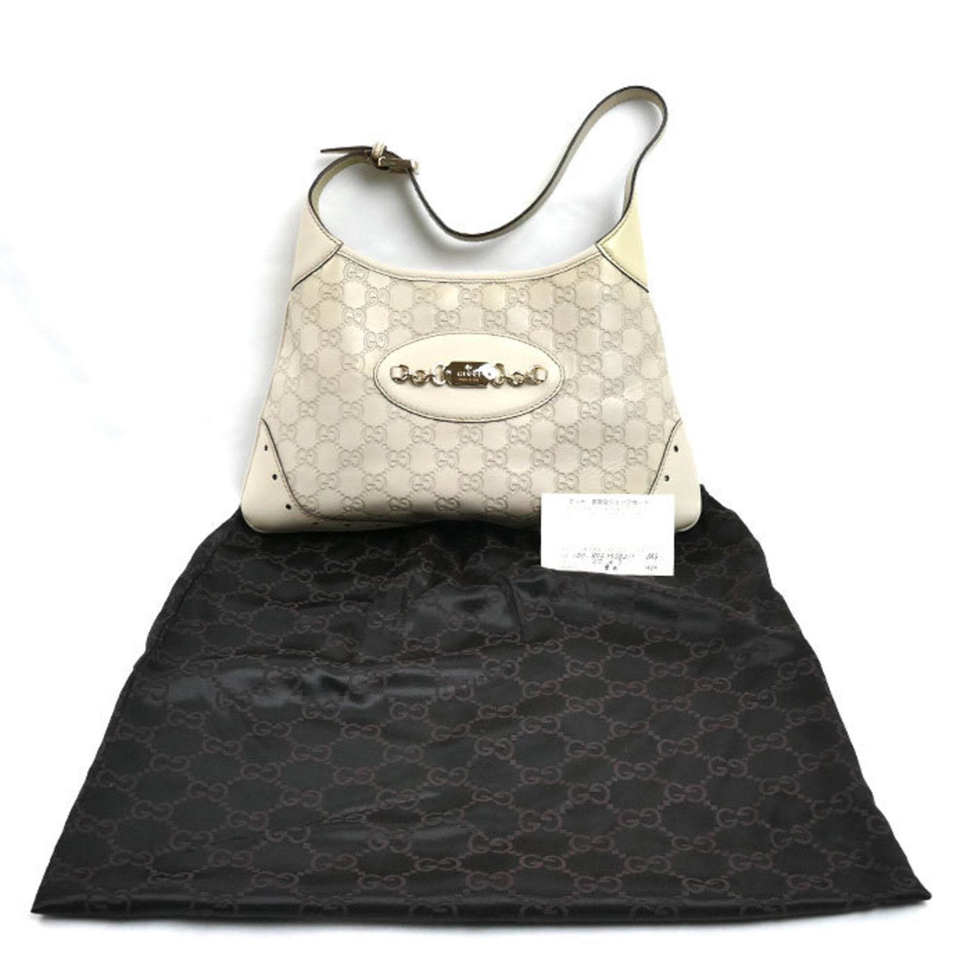 Gucci White Leather Shoulder Bag (Pre-Owned)