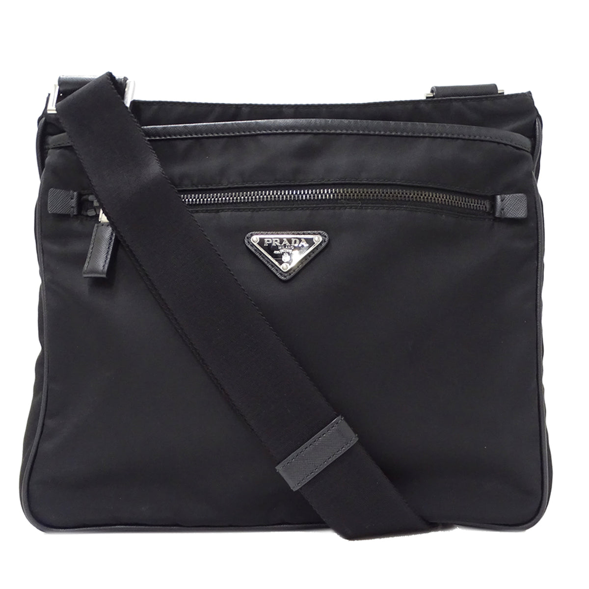 Prada Black Nylon Handbag Shoulder Bag (Pre-Owned)