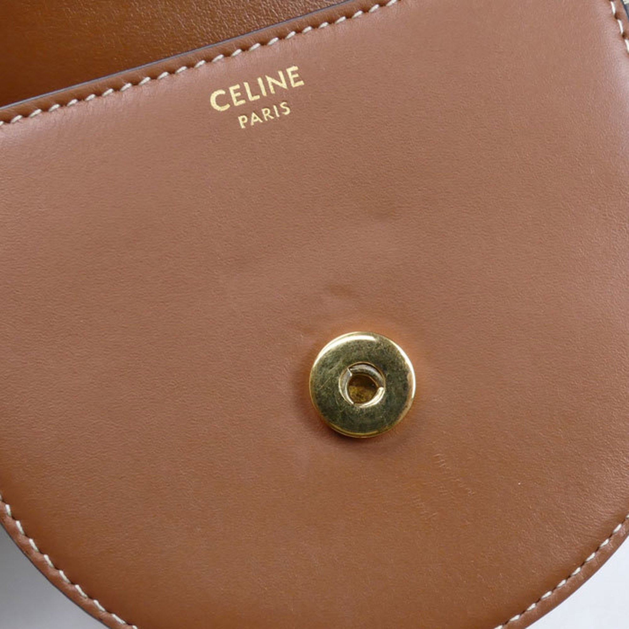 Celine Brown Leather Shoulder Bag (Pre-Owned)