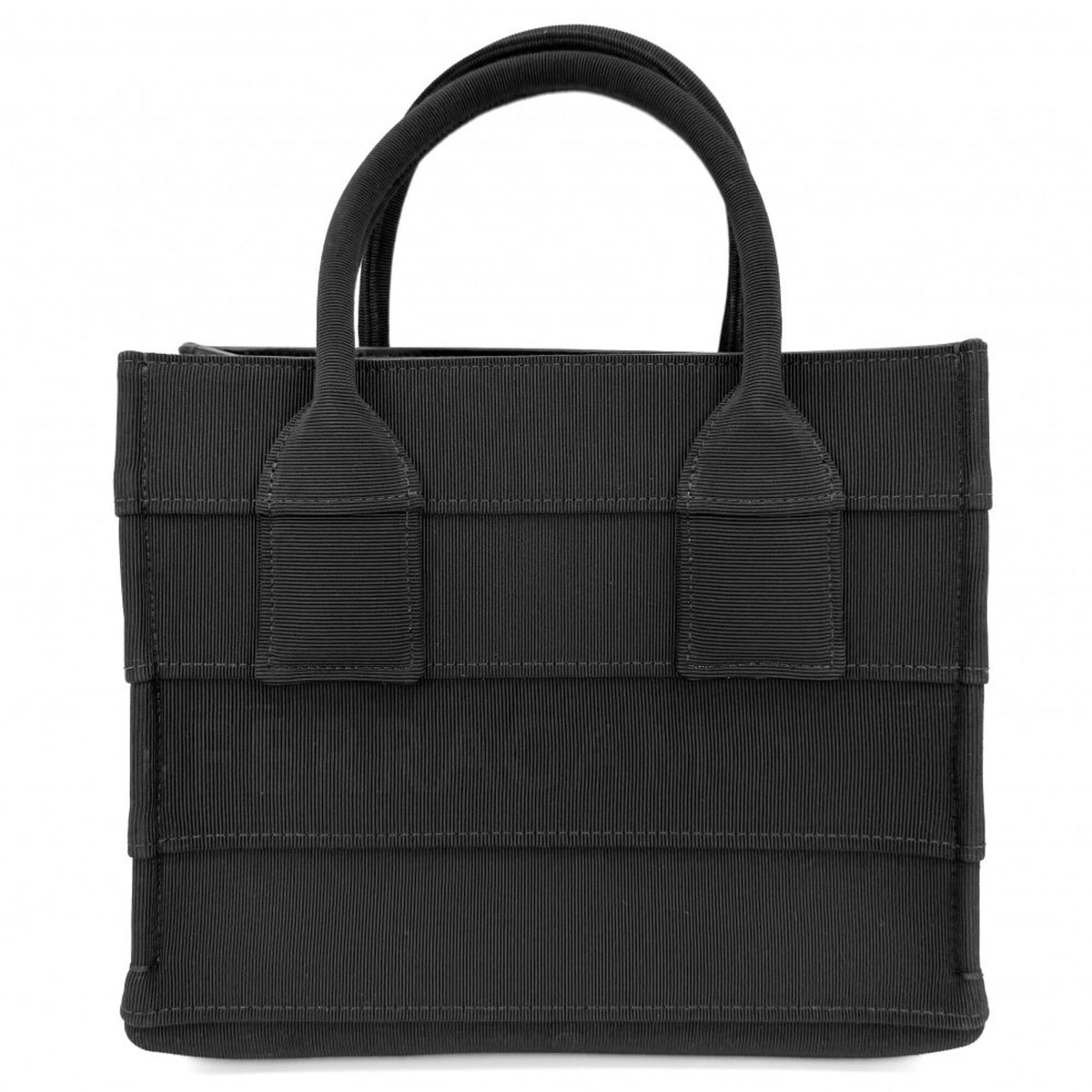 Salvatore Ferragamo Black Canvas Handbag Tote Bag (Pre-Owned)