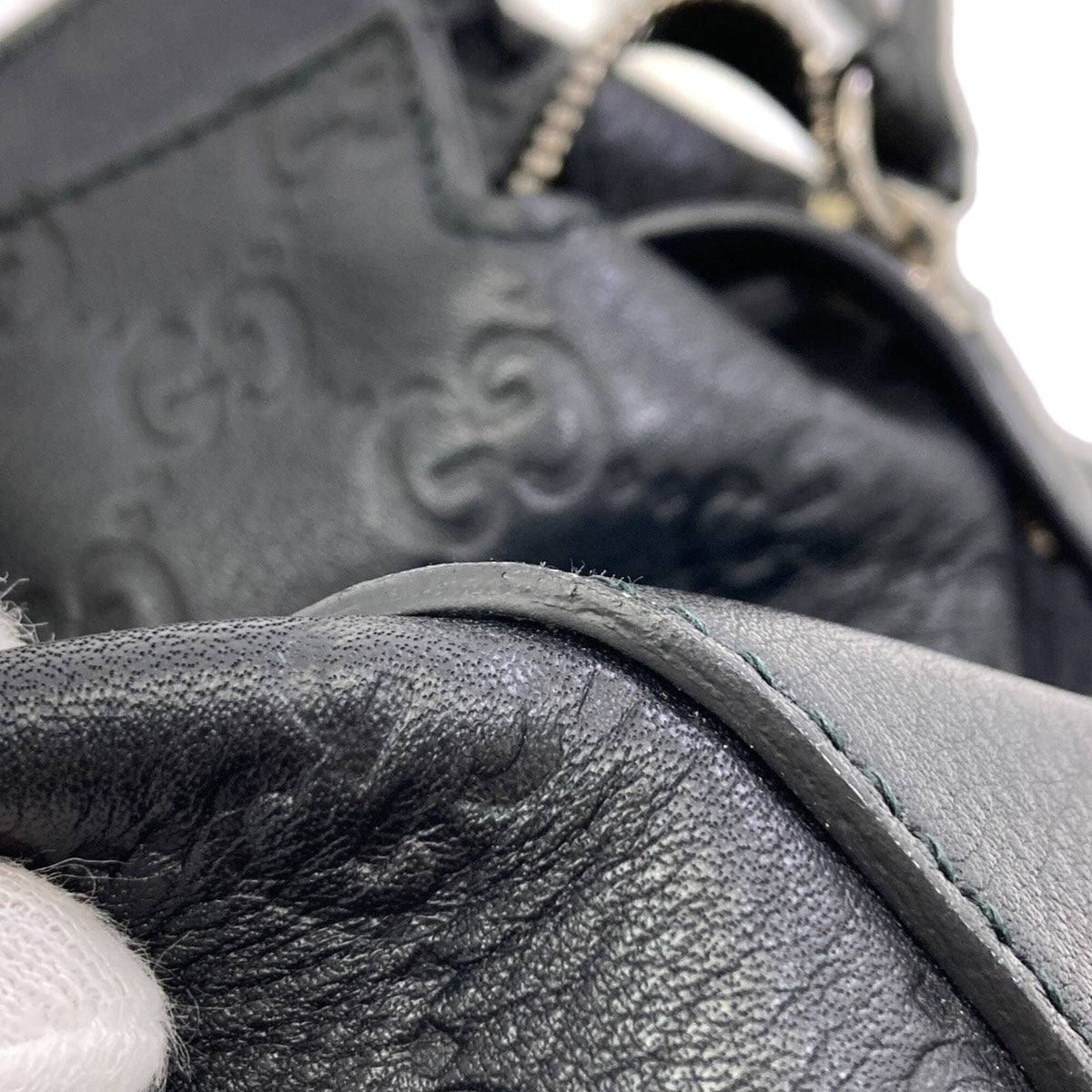 Gucci Black Leather Tote Bag (Pre-Owned)