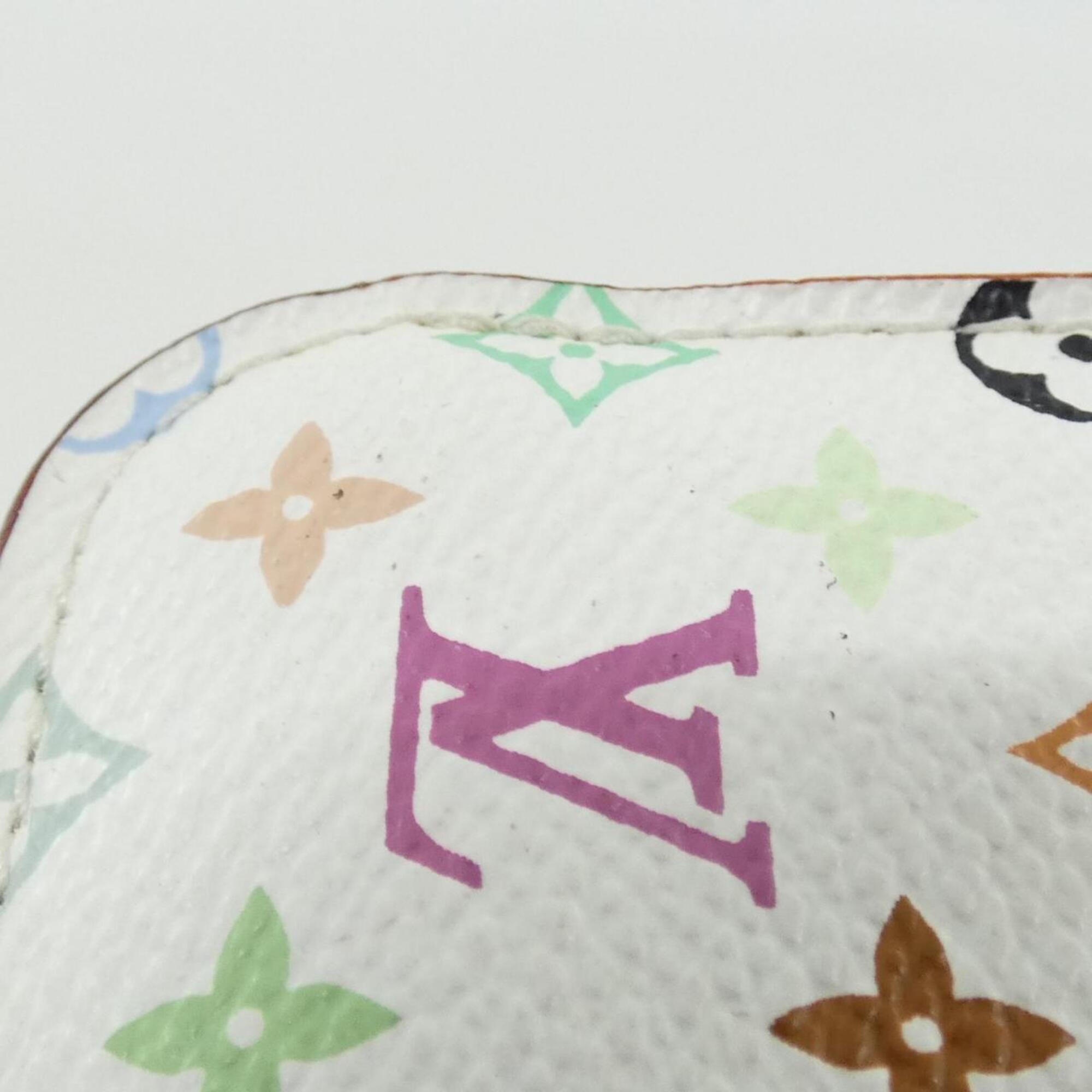 Louis Vuitton Multi-Color White Coated Canvas Coin Purse/Coin Case (Pre-Owned)