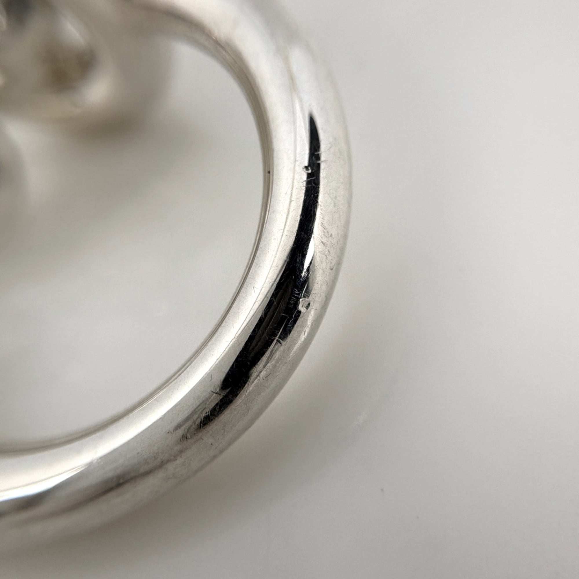 Hermes Silver Silver 925 Band Ring (Pre-Owned)