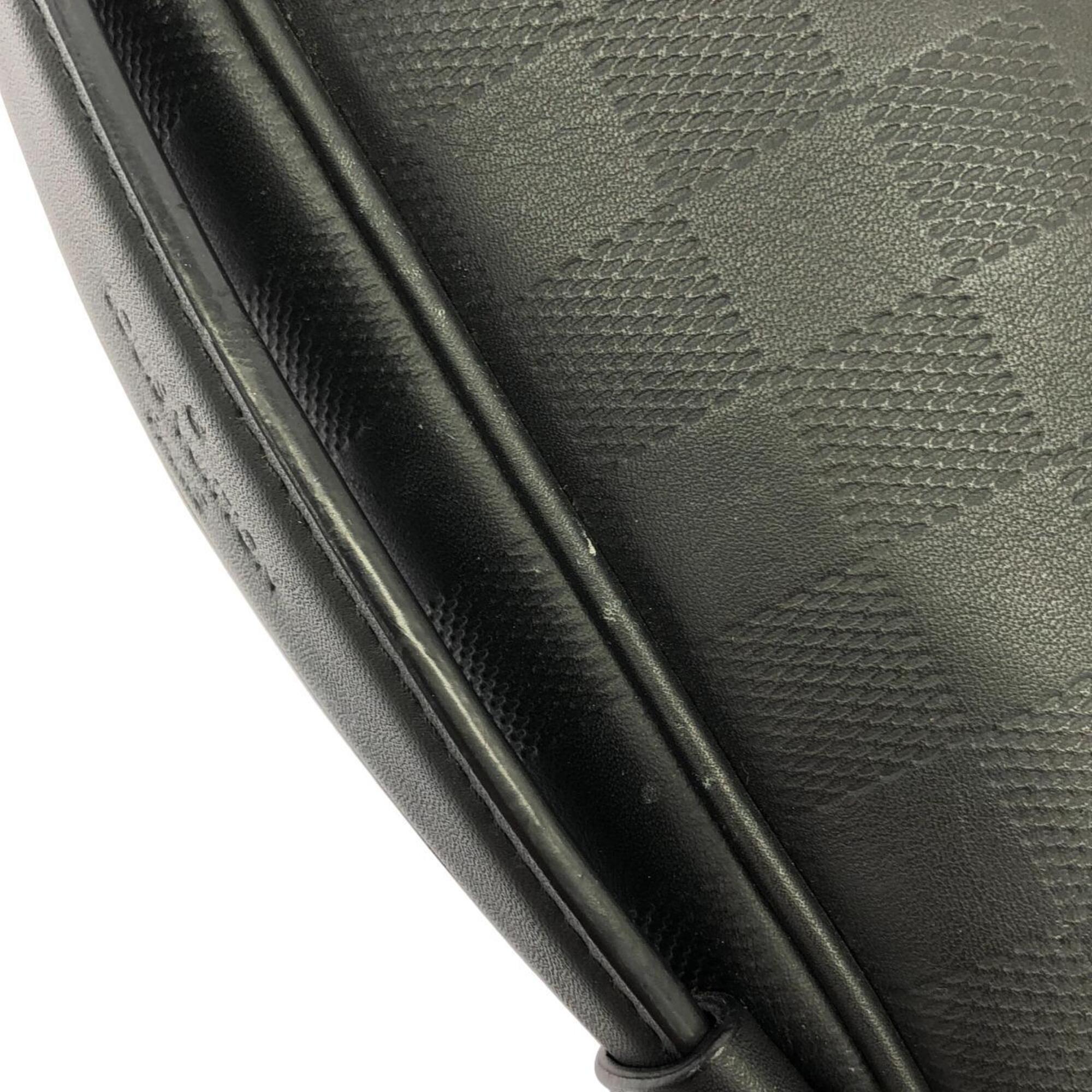 Louis Vuitton Black Leather Shoulder Bag (Pre-Owned)