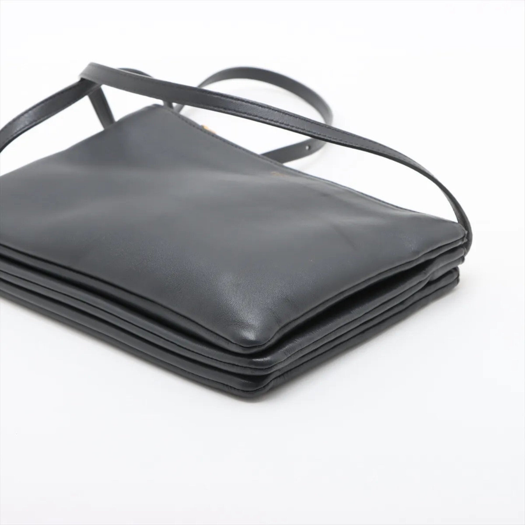Celine Gray Leather Shoulder Bag (Pre-Owned)