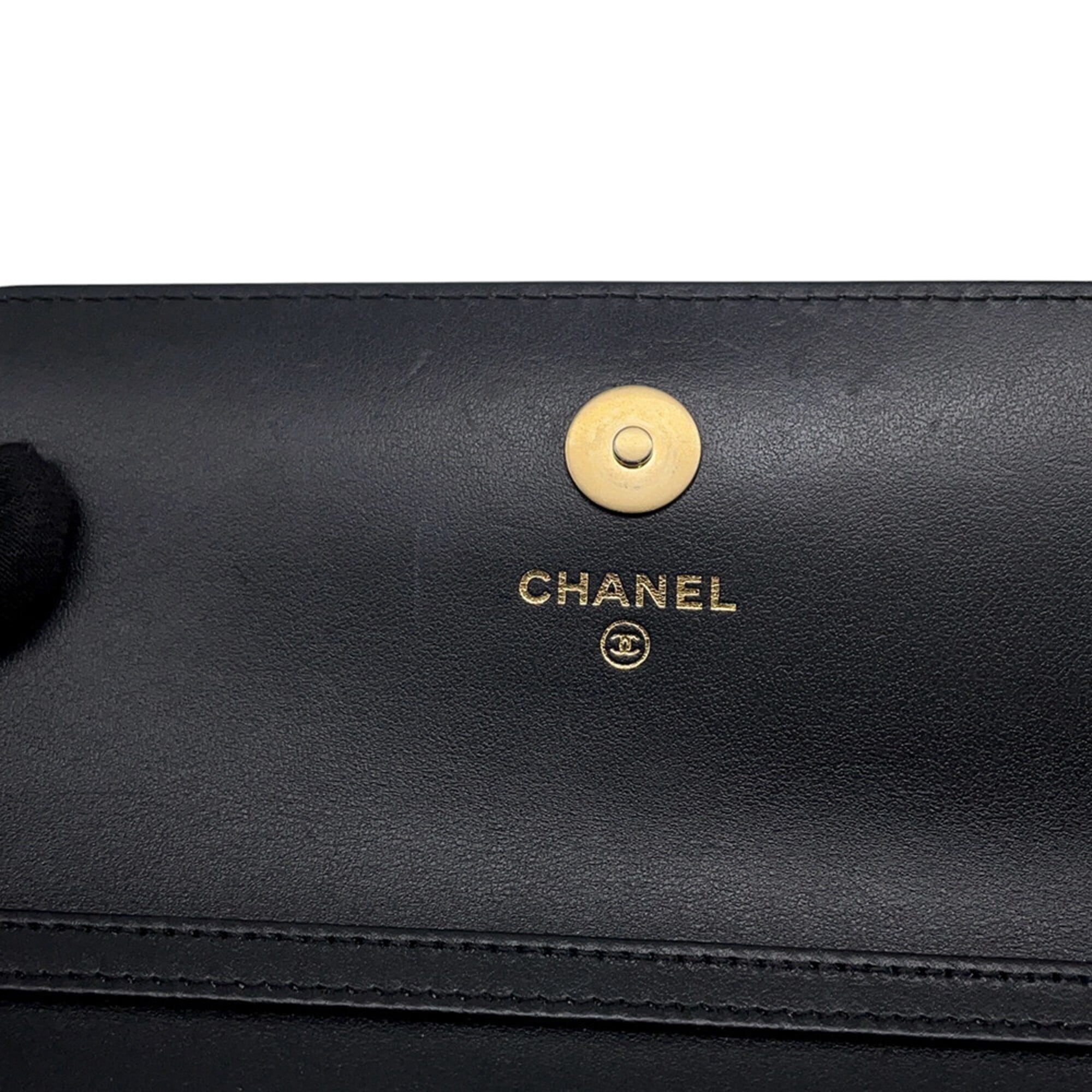 Chanel Gunmetal Grained Calfskin Handbag Shoulder Bag (Pre-Owned)