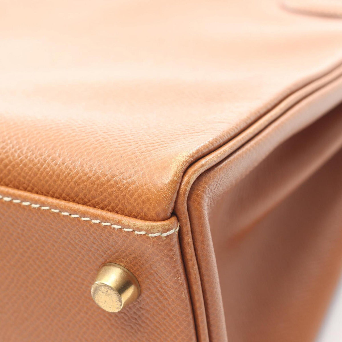 Hermes Brown Courchevel Leather Handbag (Pre-Owned)