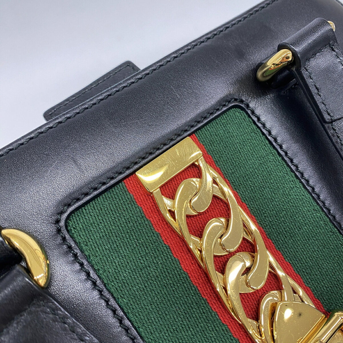 Gucci Black Leather Handbag (Pre-Owned)