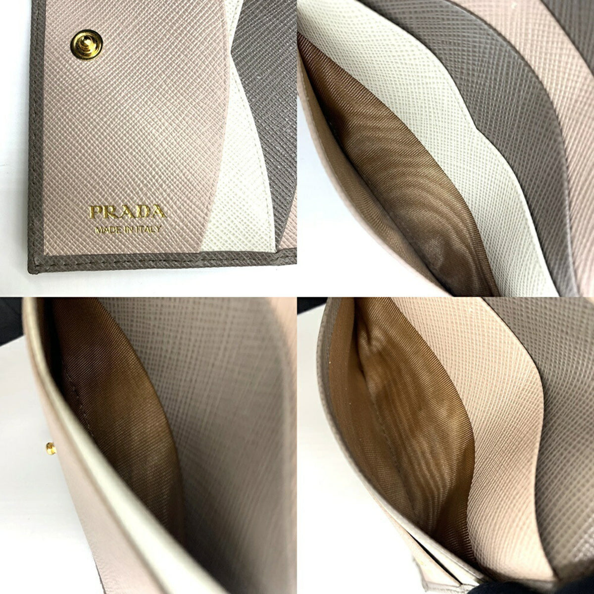 Prada Grayish Saffiano Wallet (Bi-Fold) (Pre-Owned)