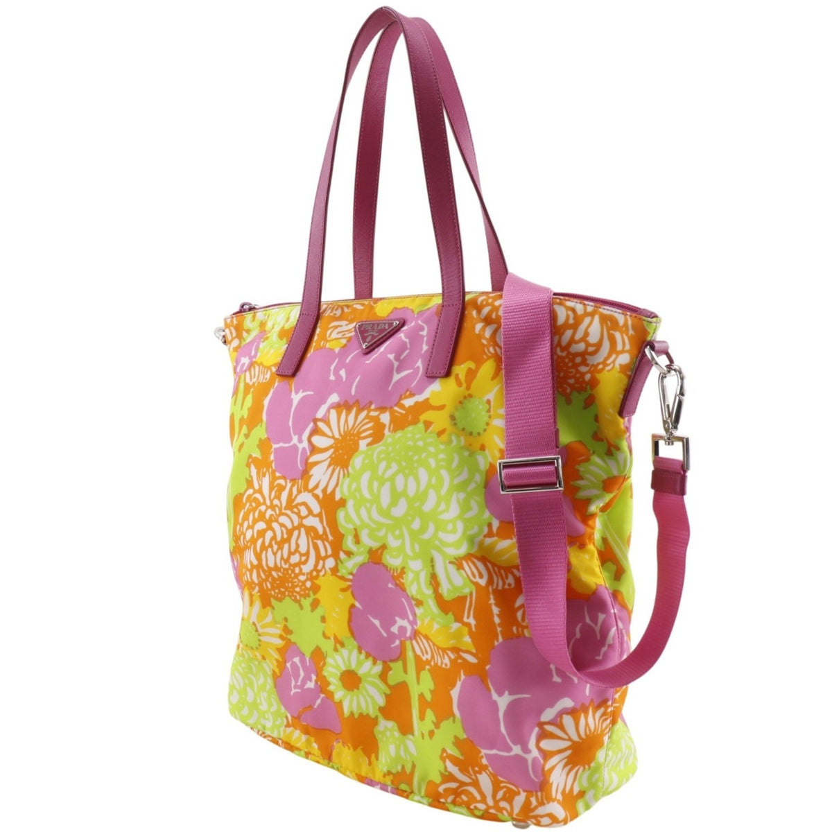 Prada Pink Nylon Tote Bag (Pre-Owned)