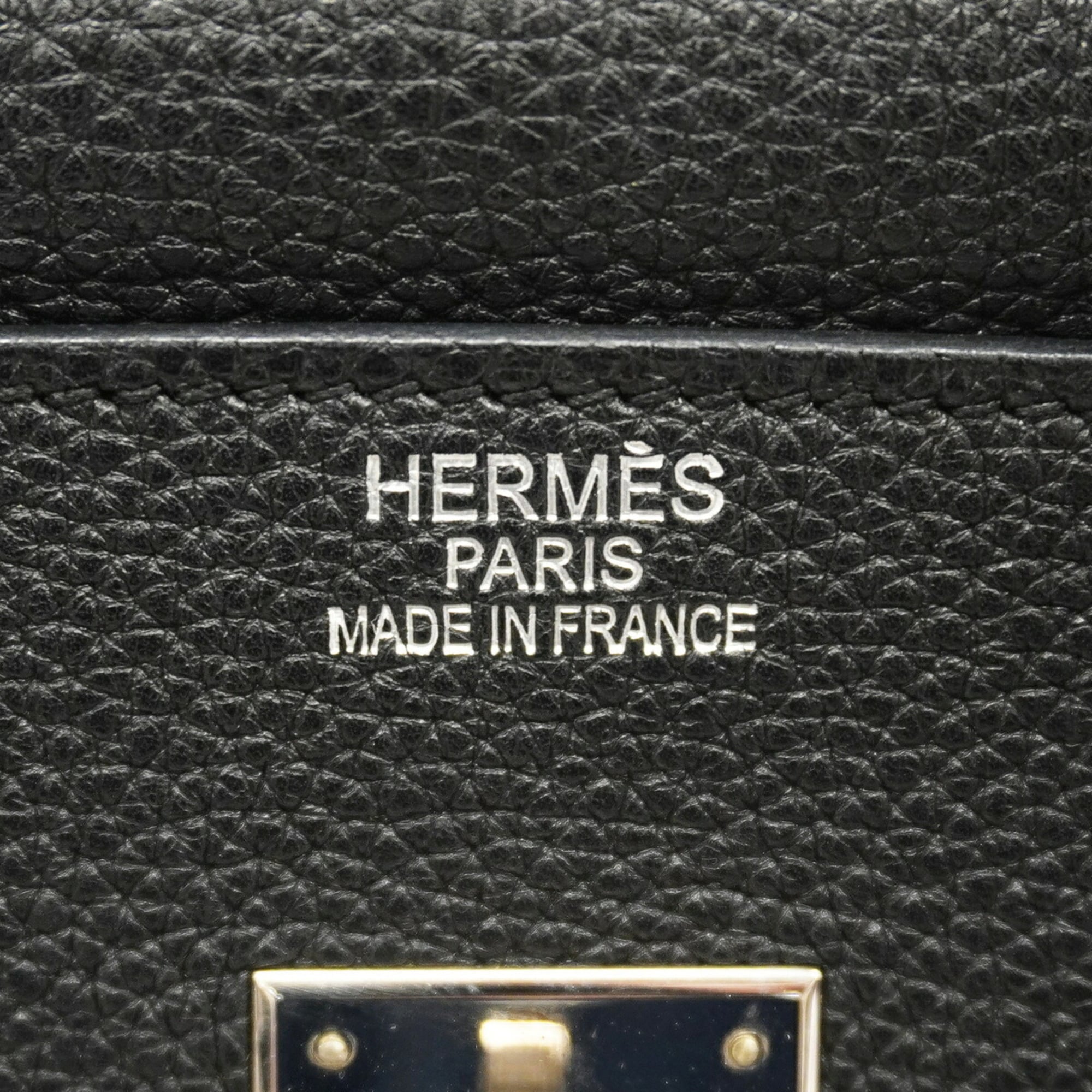 Hermes Black Togo Leather Handbag (Pre-Owned)