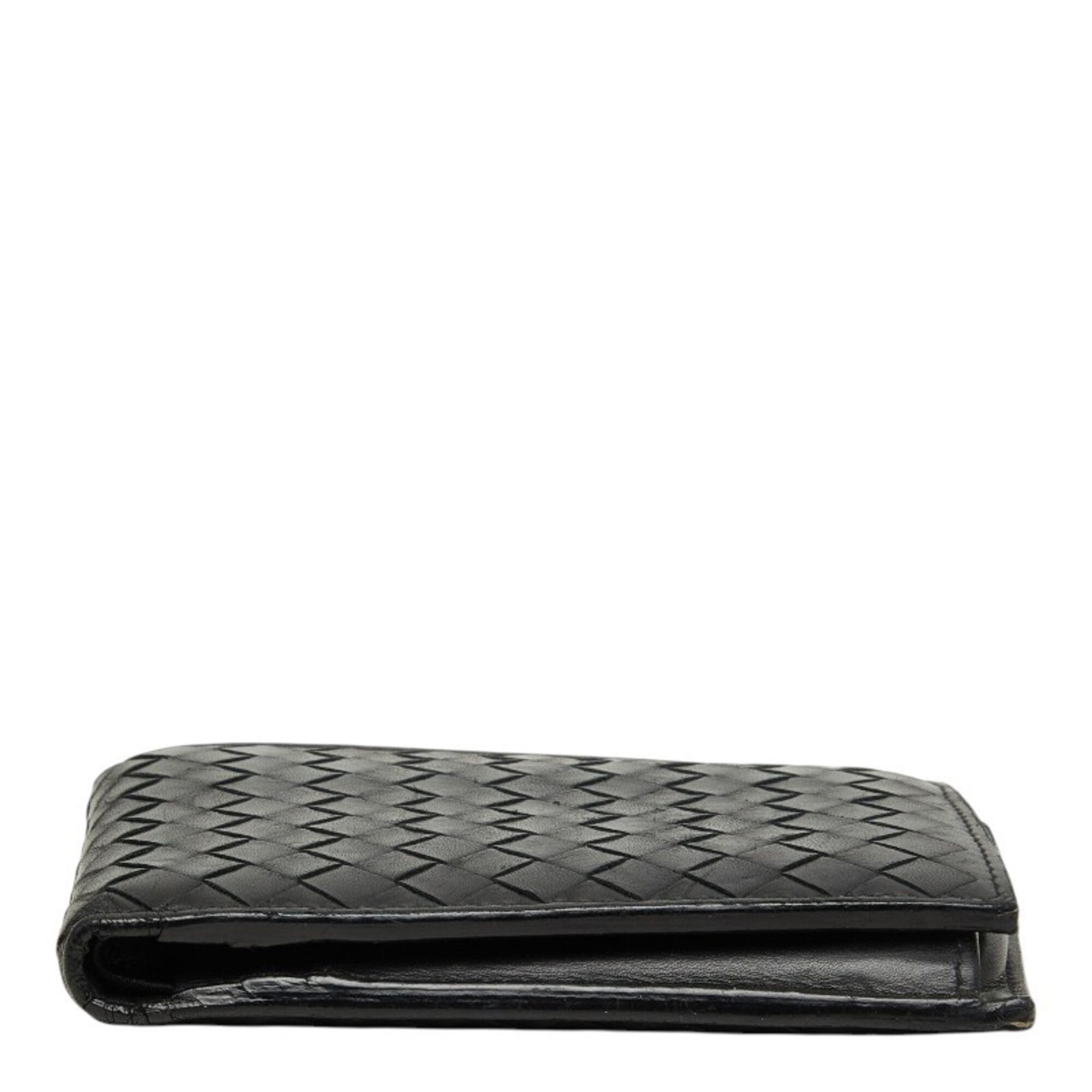 Bottega Veneta Black Intrecciato Wallet (Bi-Fold) (Pre-Owned)
