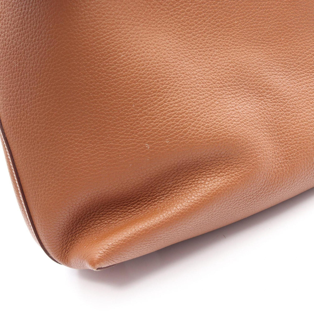 Hermes Brown Taurillon Clemence Leather Handbag Tote Bag (Pre-Owned)