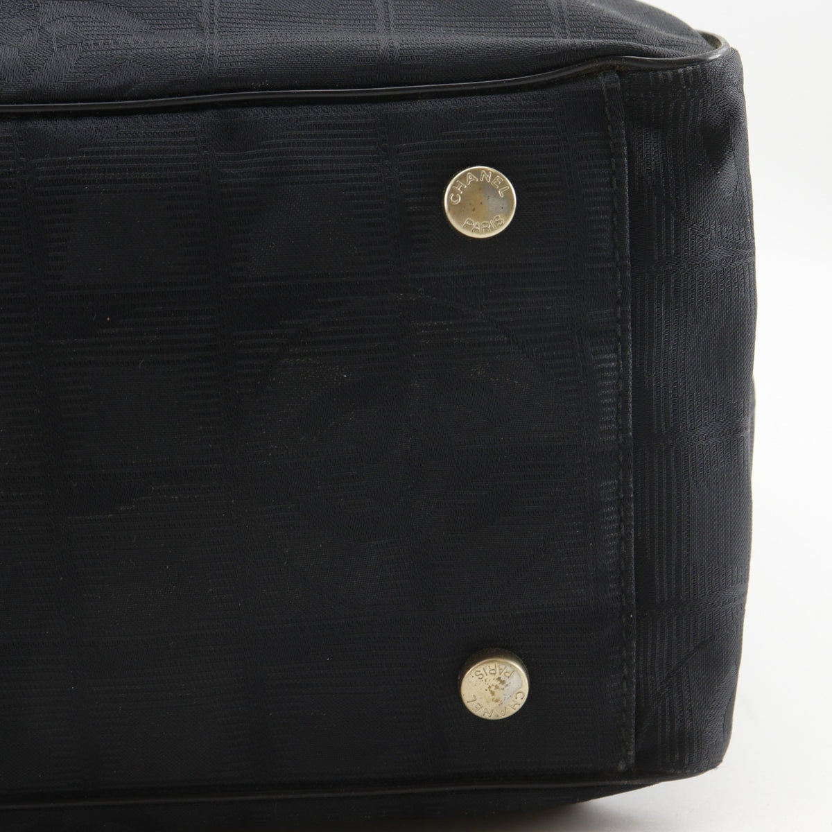 Chanel Black Nylon Canvas Tote Bag (Pre-Owned)