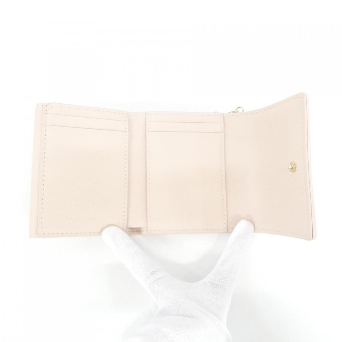 Christian Dior Pink Leather Wallet (Tri-Fold) (Pre-Owned)