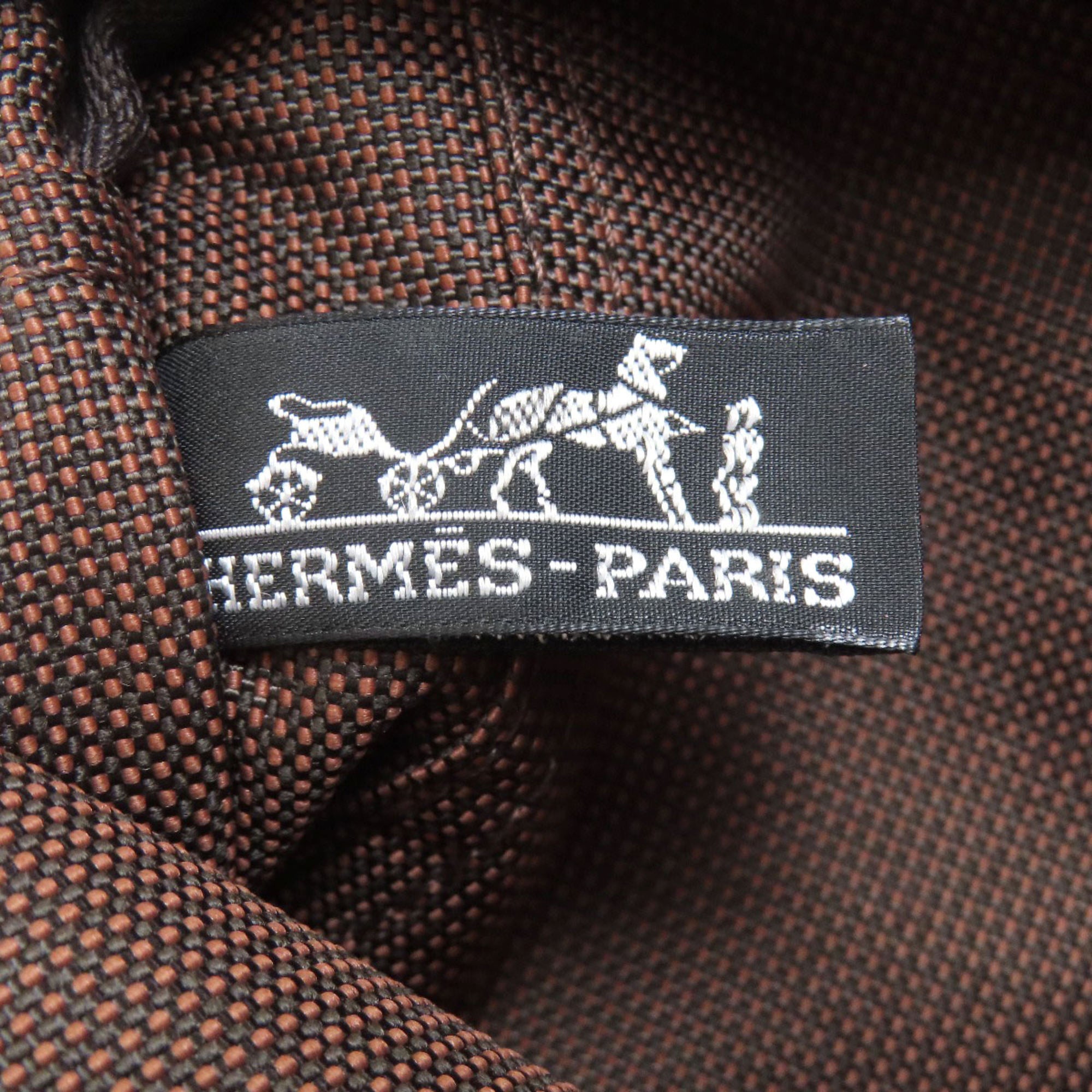 Hermes Brown Canvas Handbag (Pre-Owned)