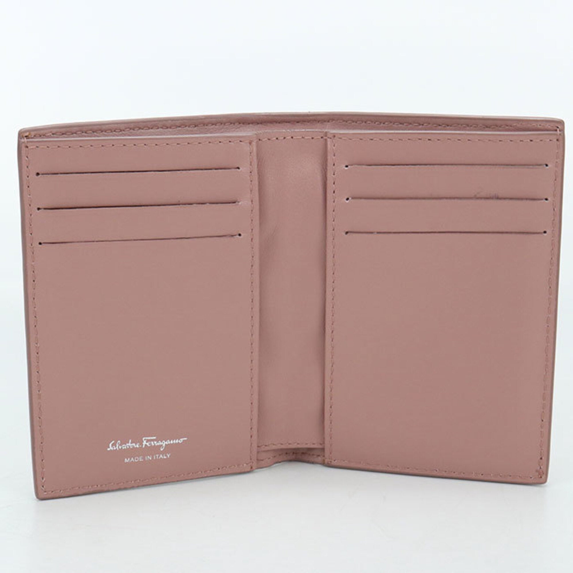 Salvatore Ferragamo Pink Leather Wallet (Bi-Fold) (Pre-Owned)