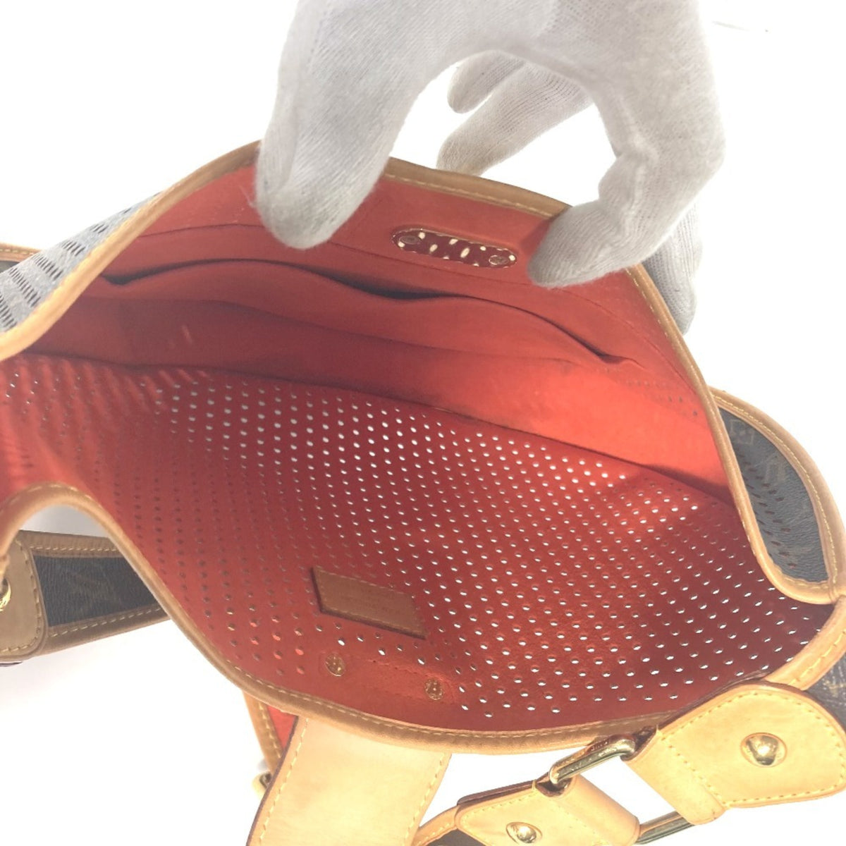 Louis Vuitton Brown Orange Monogram Shoulder Bag (Pre-Owned)